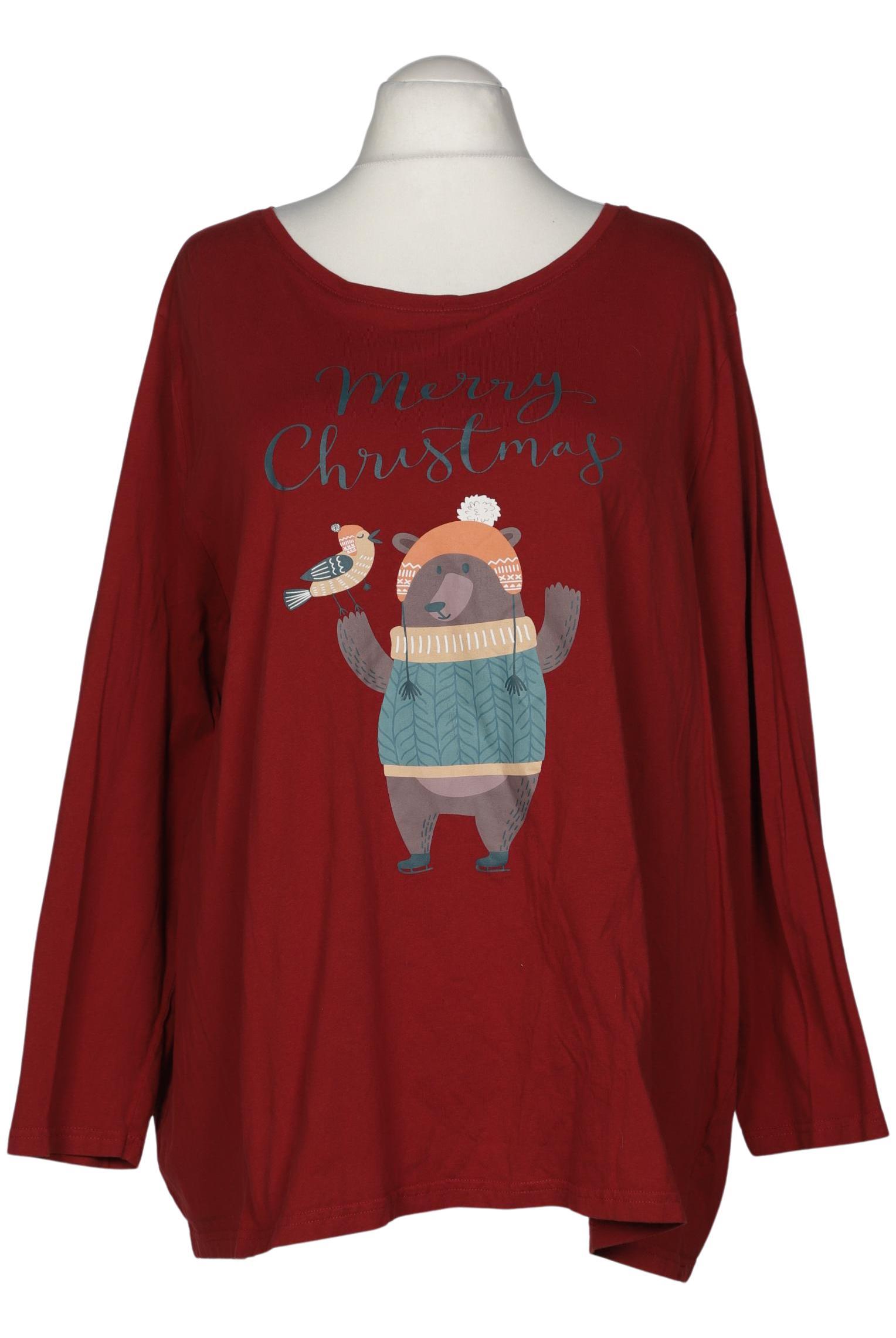 

Ulla Popken Damen Langarmshirt, bordeaux, Gr. 54