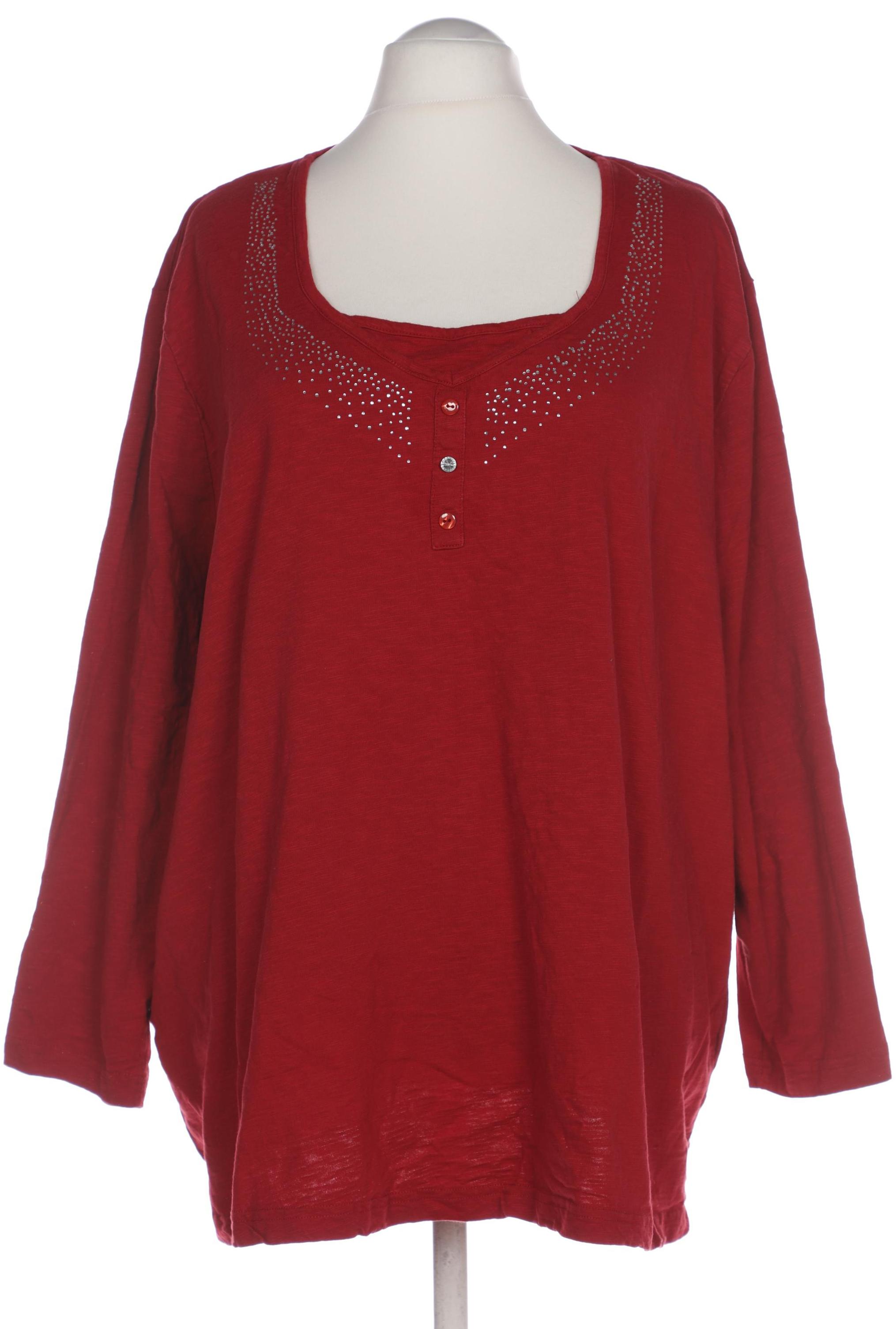 

Ulla Popken Damen Langarmshirt, rot, Gr. 58
