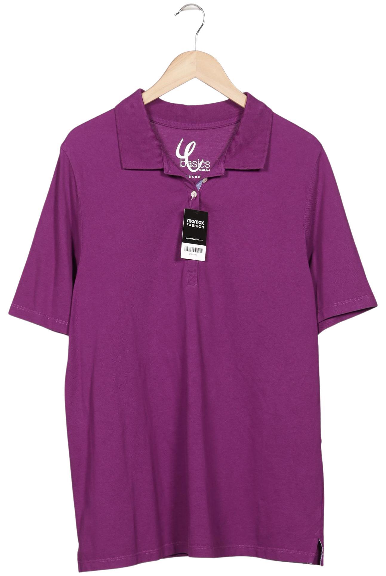 

Ulla Popken Damen Poloshirt, flieder, Gr. 48