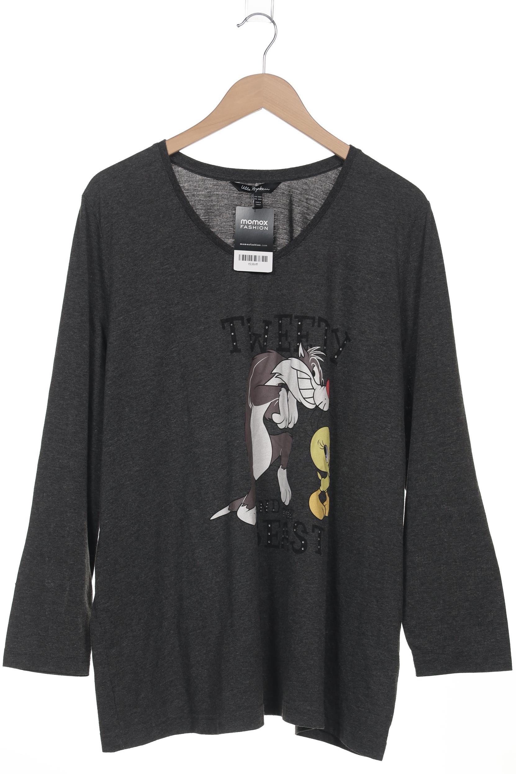 

Ulla Popken Damen Langarmshirt, grau, Gr. 50