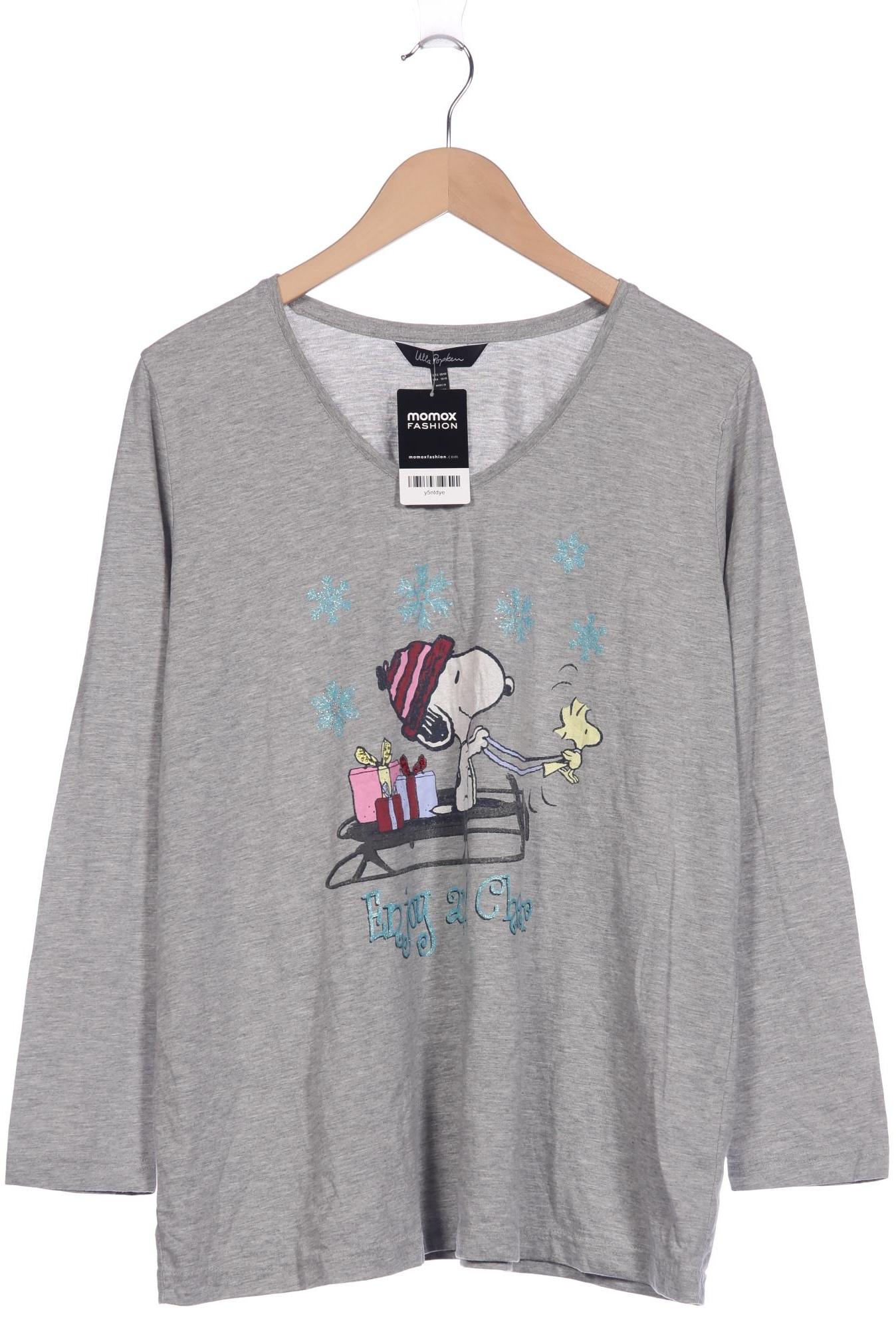 

Ulla Popken Damen Langarmshirt, grau, Gr. 46