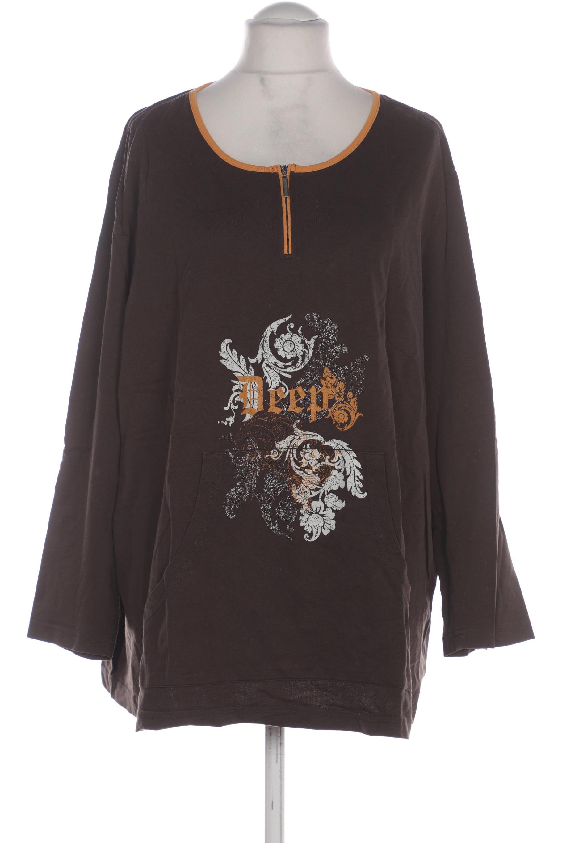 

Ulla Popken Damen Langarmshirt, braun, Gr. 54