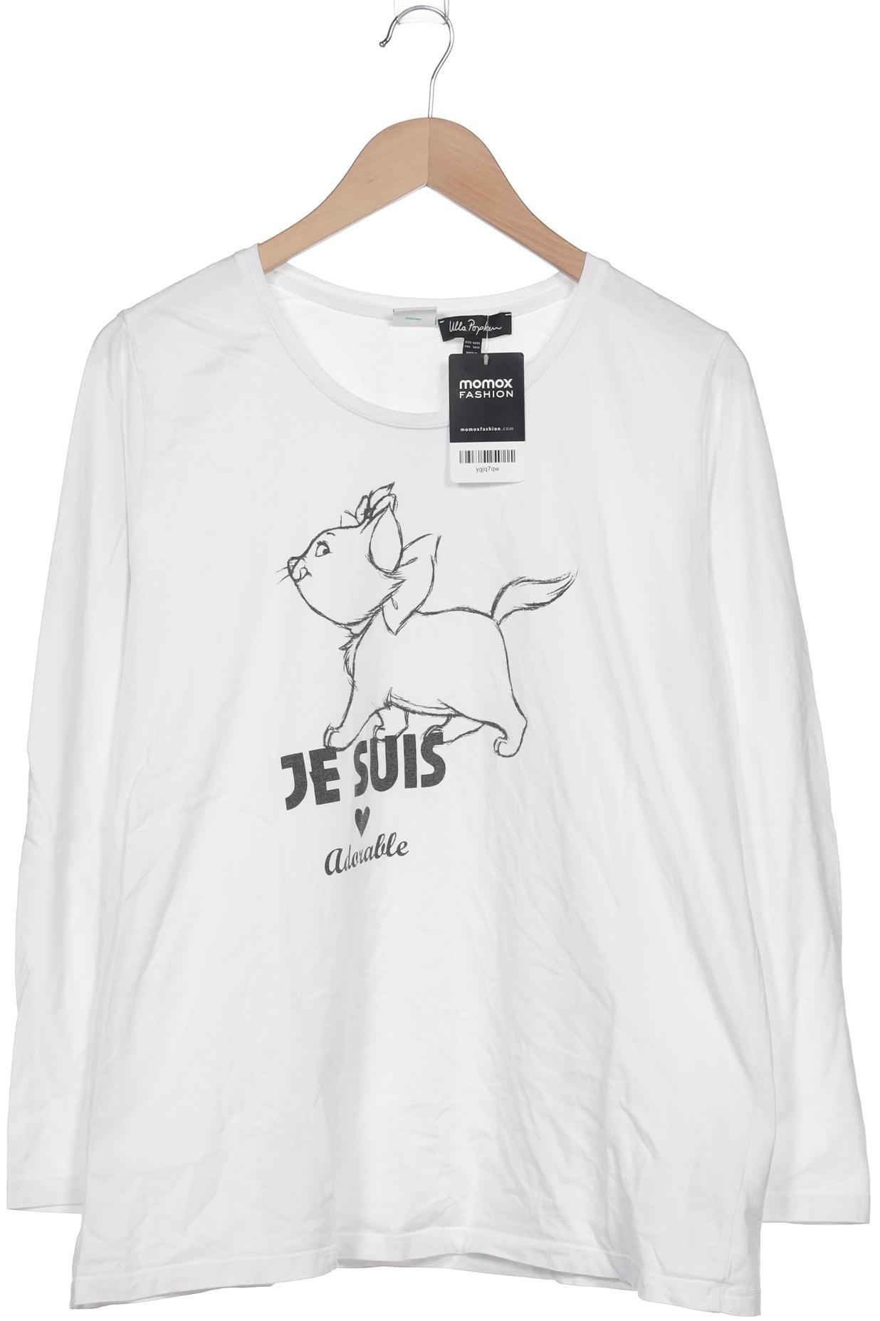 

Ulla Popken Damen Langarmshirt, weiß, Gr. 42