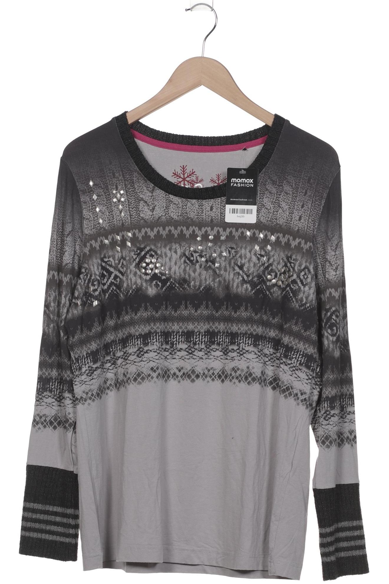 

Ulla Popken Damen Langarmshirt, grau, Gr. 42