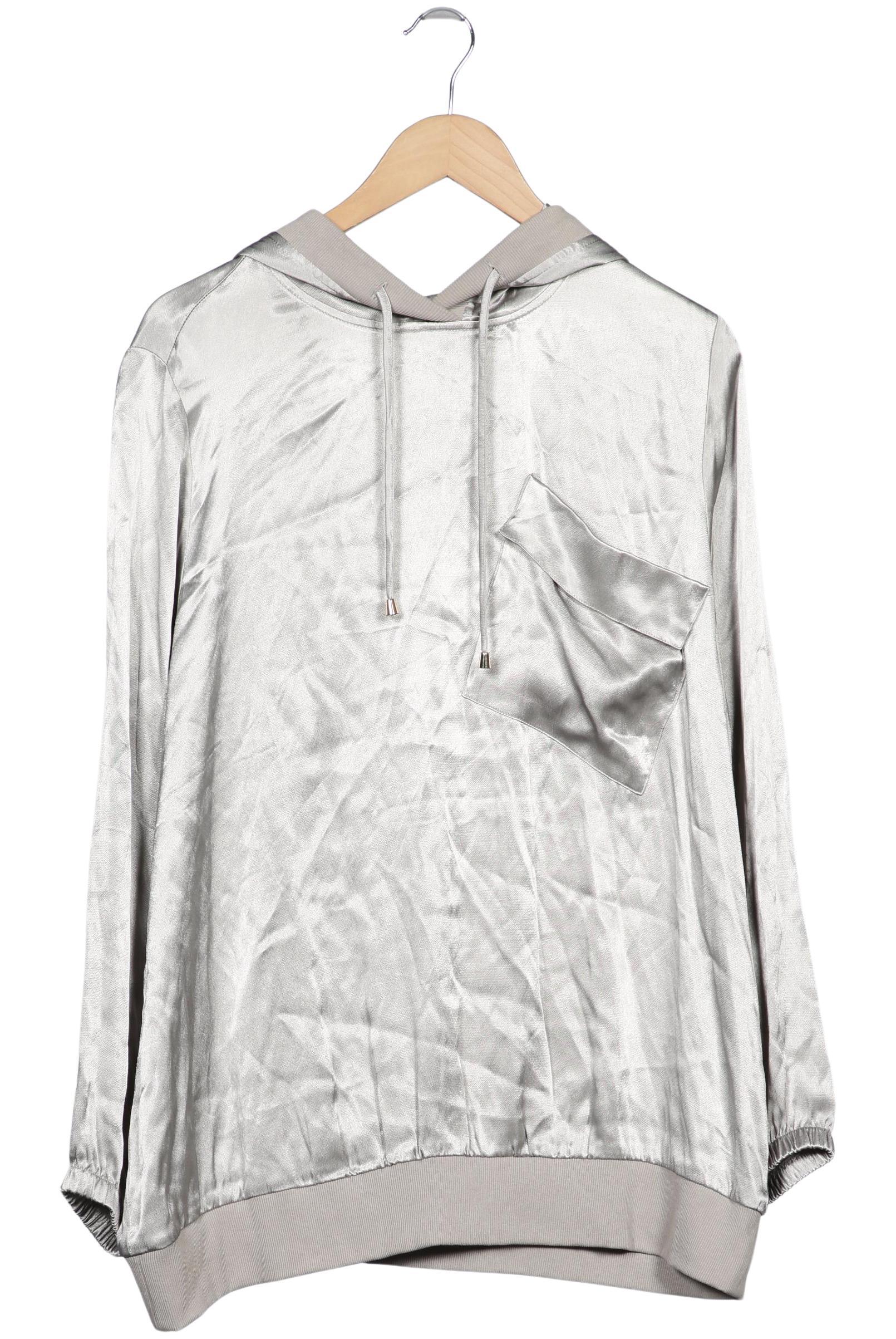 

Ulla Popken Damen Kapuzenpullover, silber, Gr. 46