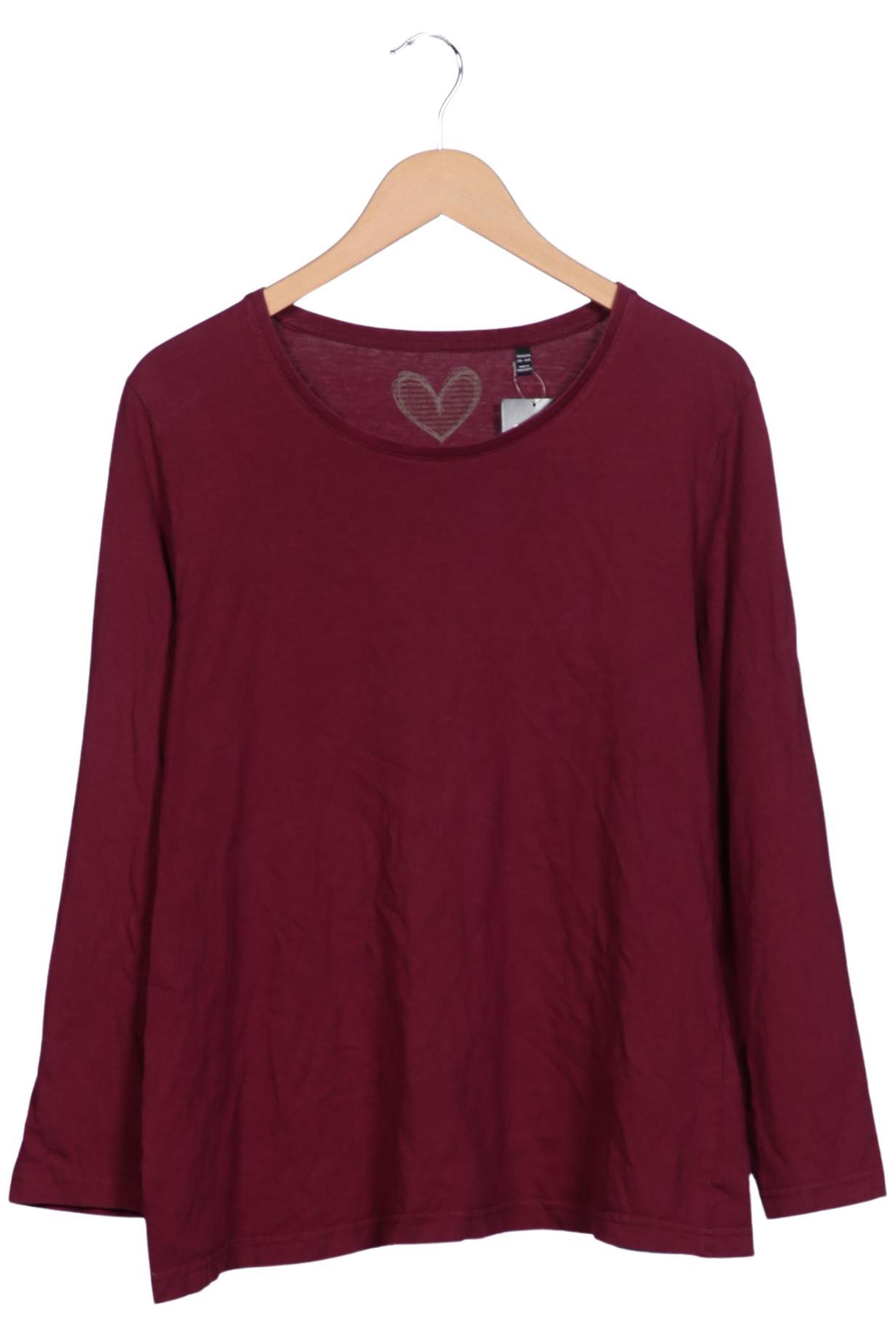 

Ulla Popken Damen Langarmshirt, bordeaux, Gr. 46