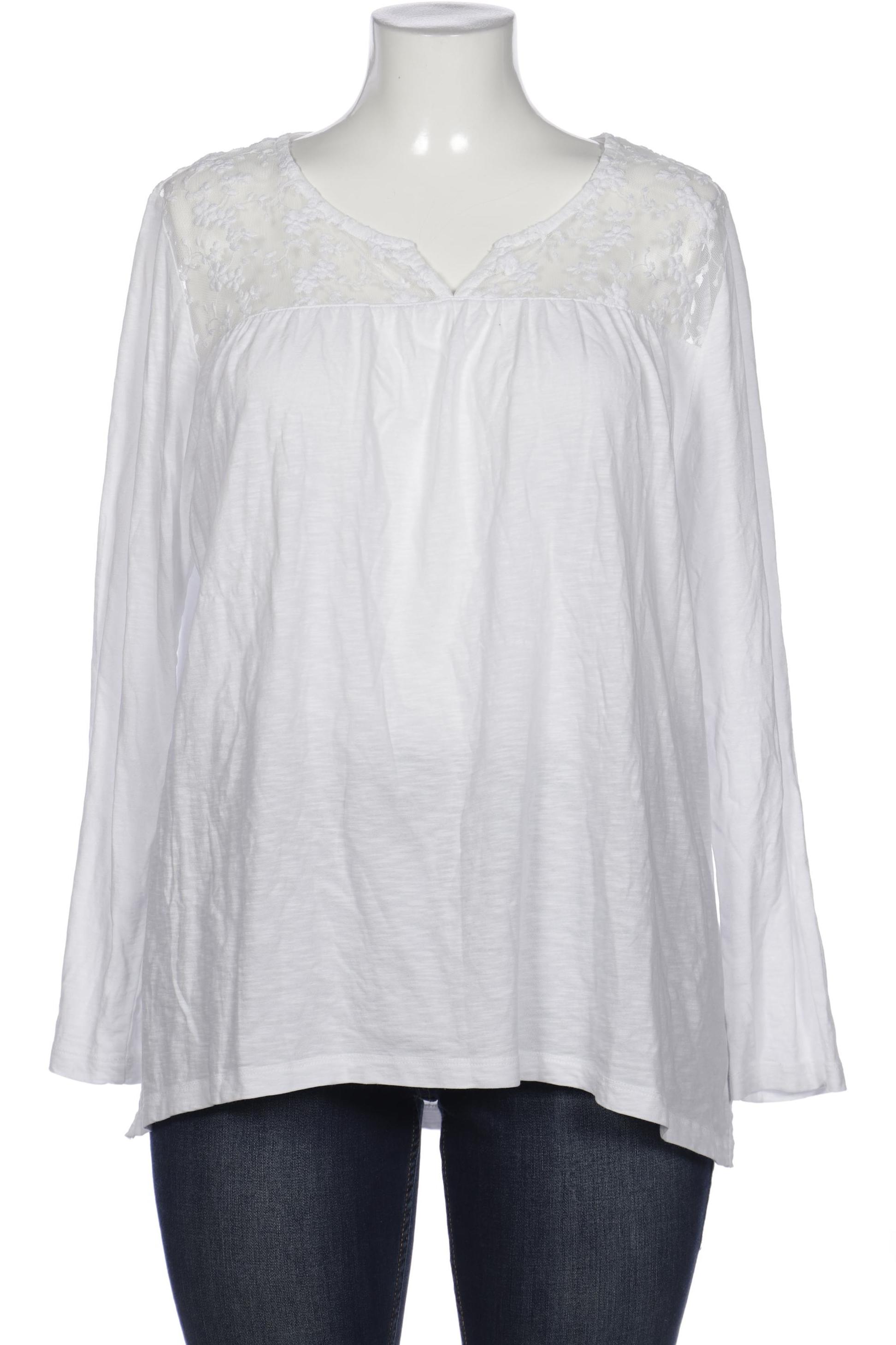 

Ulla Popken Damen Langarmshirt, weiß