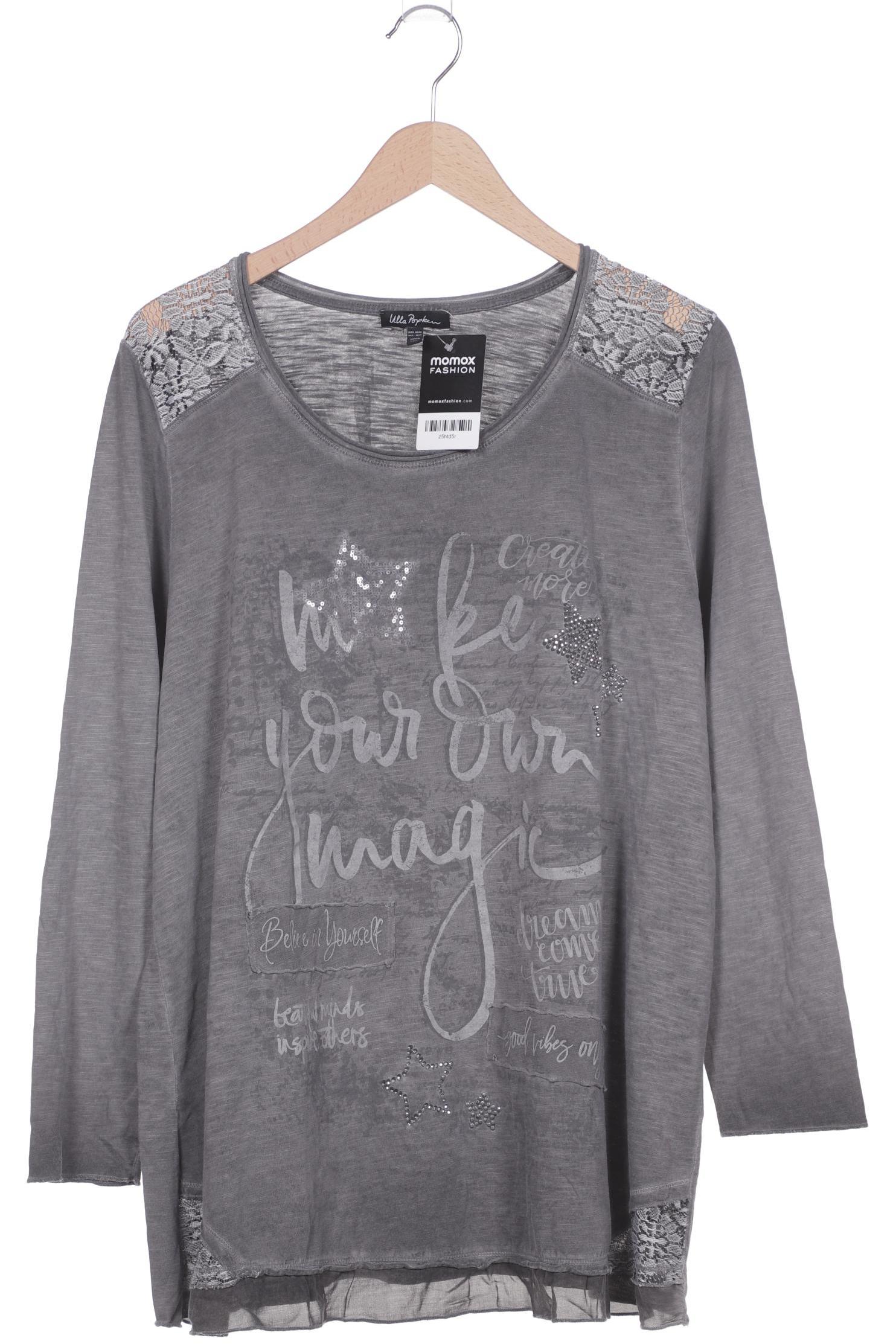 

Ulla Popken Damen Langarmshirt, grau, Gr. 46