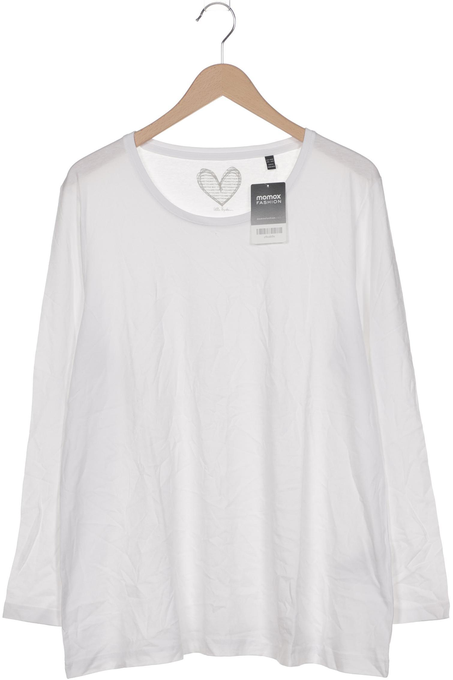 

Ulla Popken Damen Langarmshirt, weiß, Gr. 46