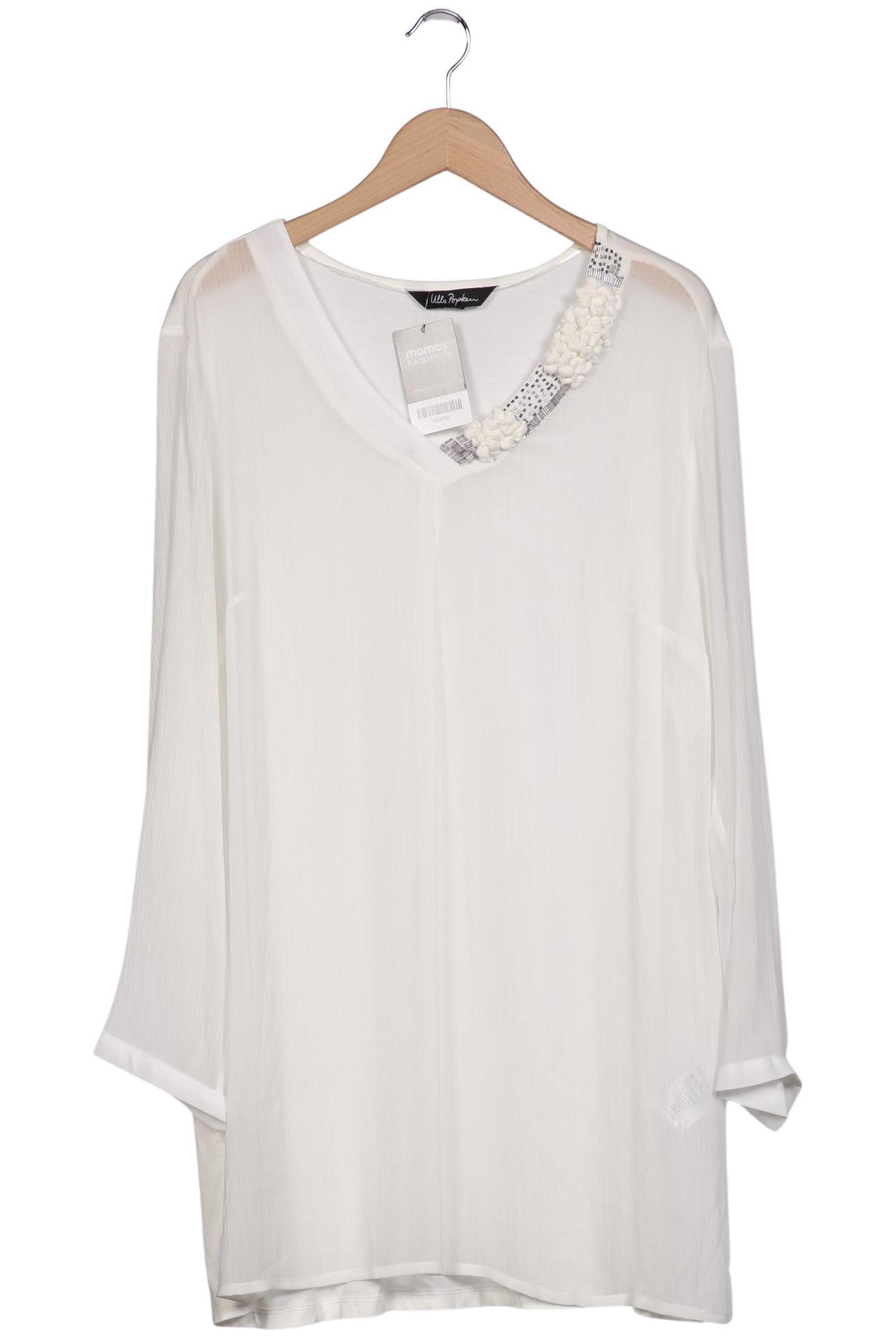 

Ulla Popken Damen Langarmshirt, weiß, Gr. 46