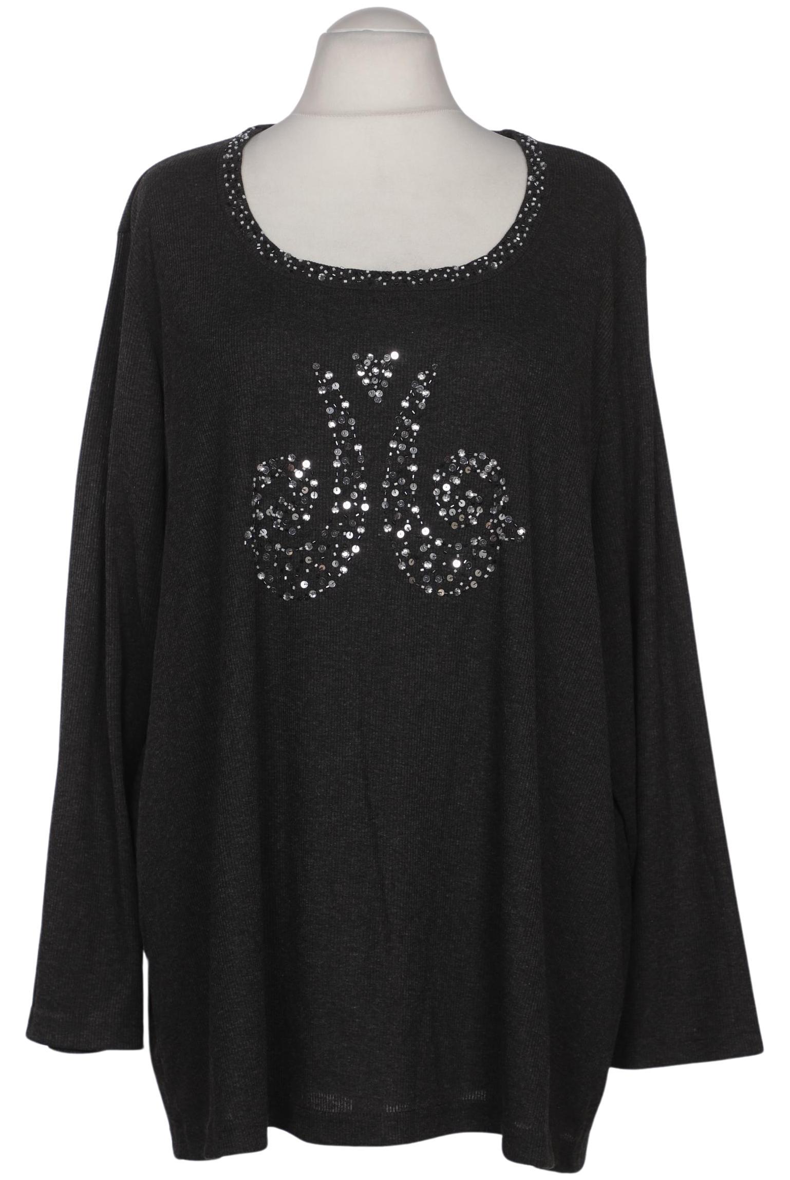 

Ulla Popken Damen Langarmshirt, grau, Gr. 58