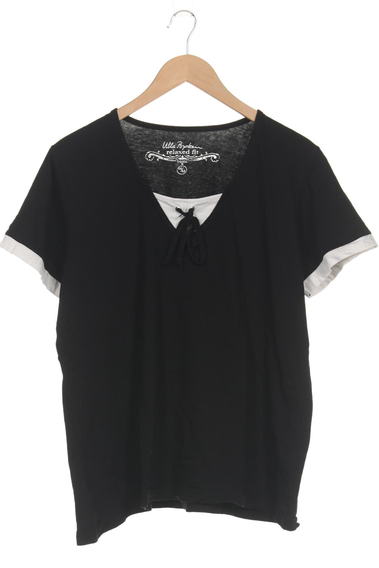 

Ulla Popken Damen T-Shirt, schwarz, Gr. 46