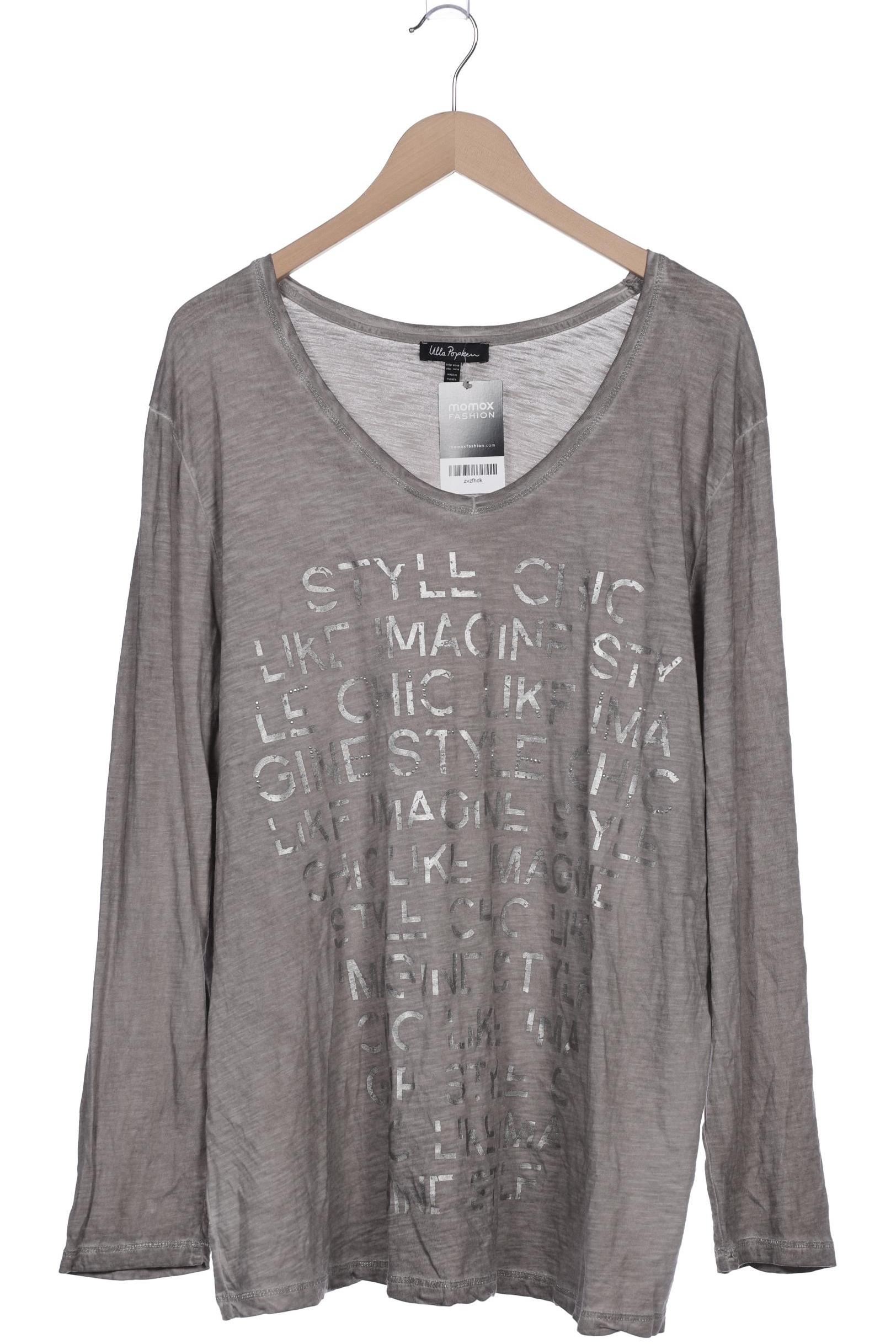 

Ulla Popken Damen Langarmshirt, grau, Gr. 46