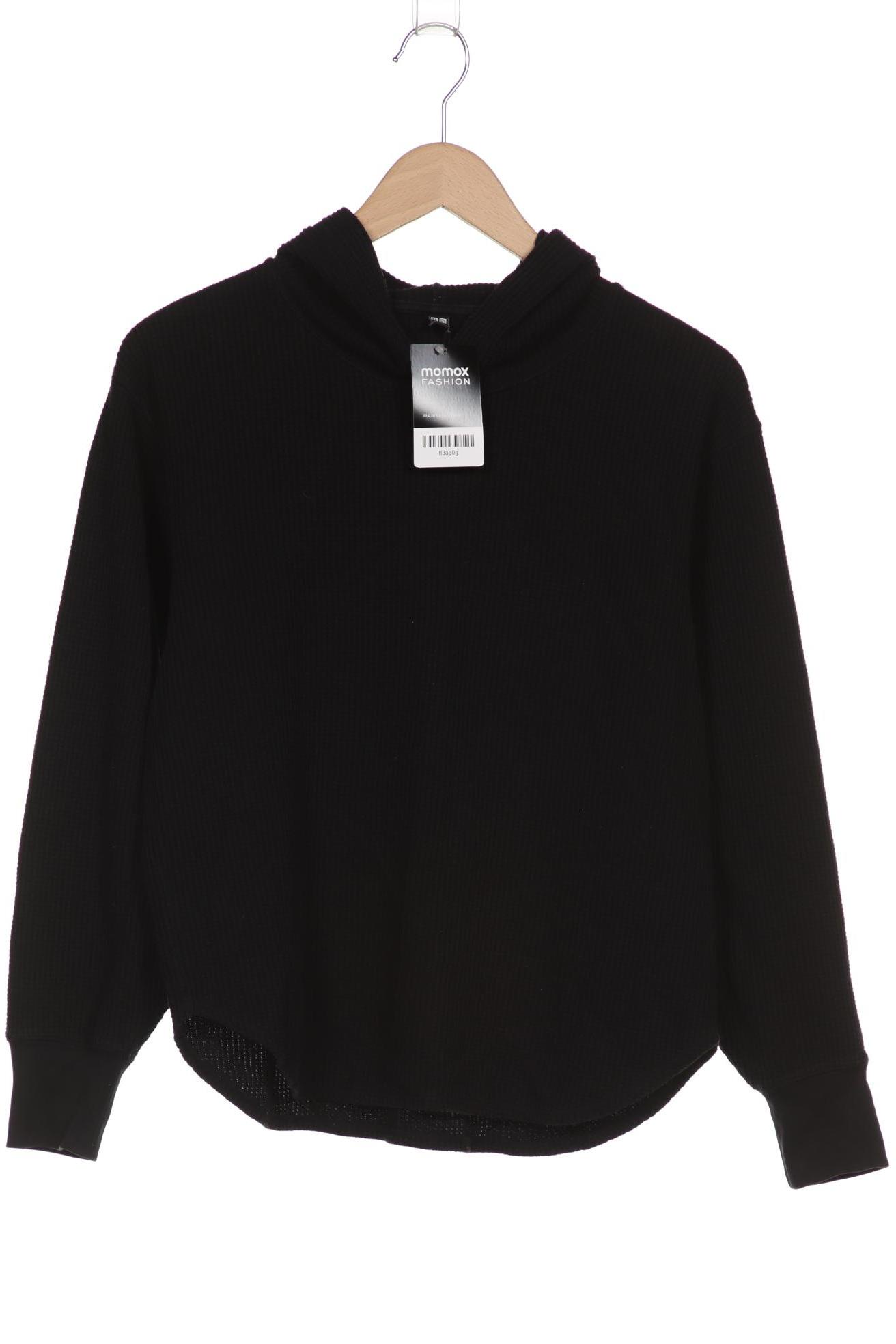 

uniqlo Damen Kapuzenpullover, schwarz
