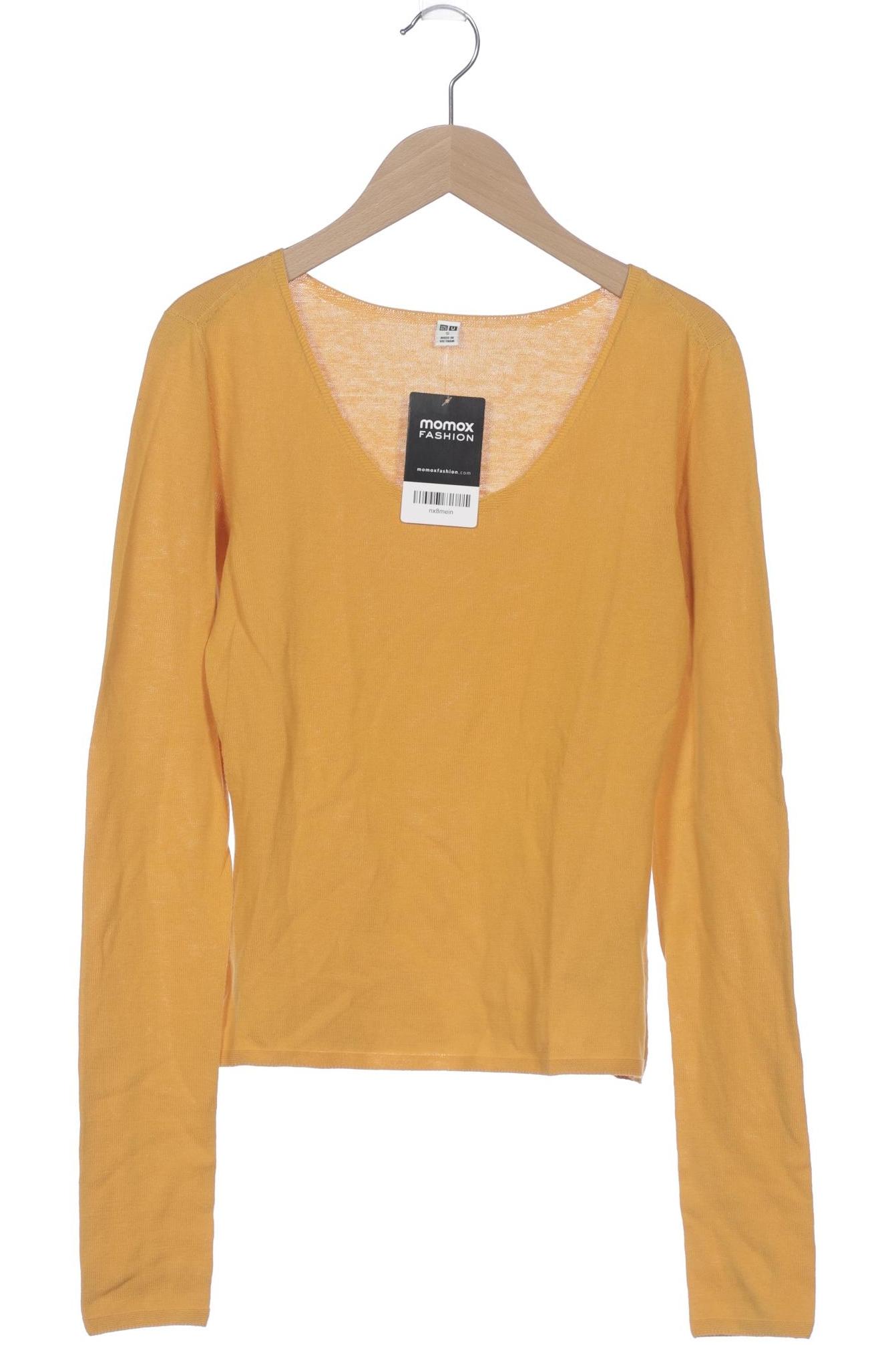 

uniqlo Damen Langarmshirt, gelb, Gr. 36