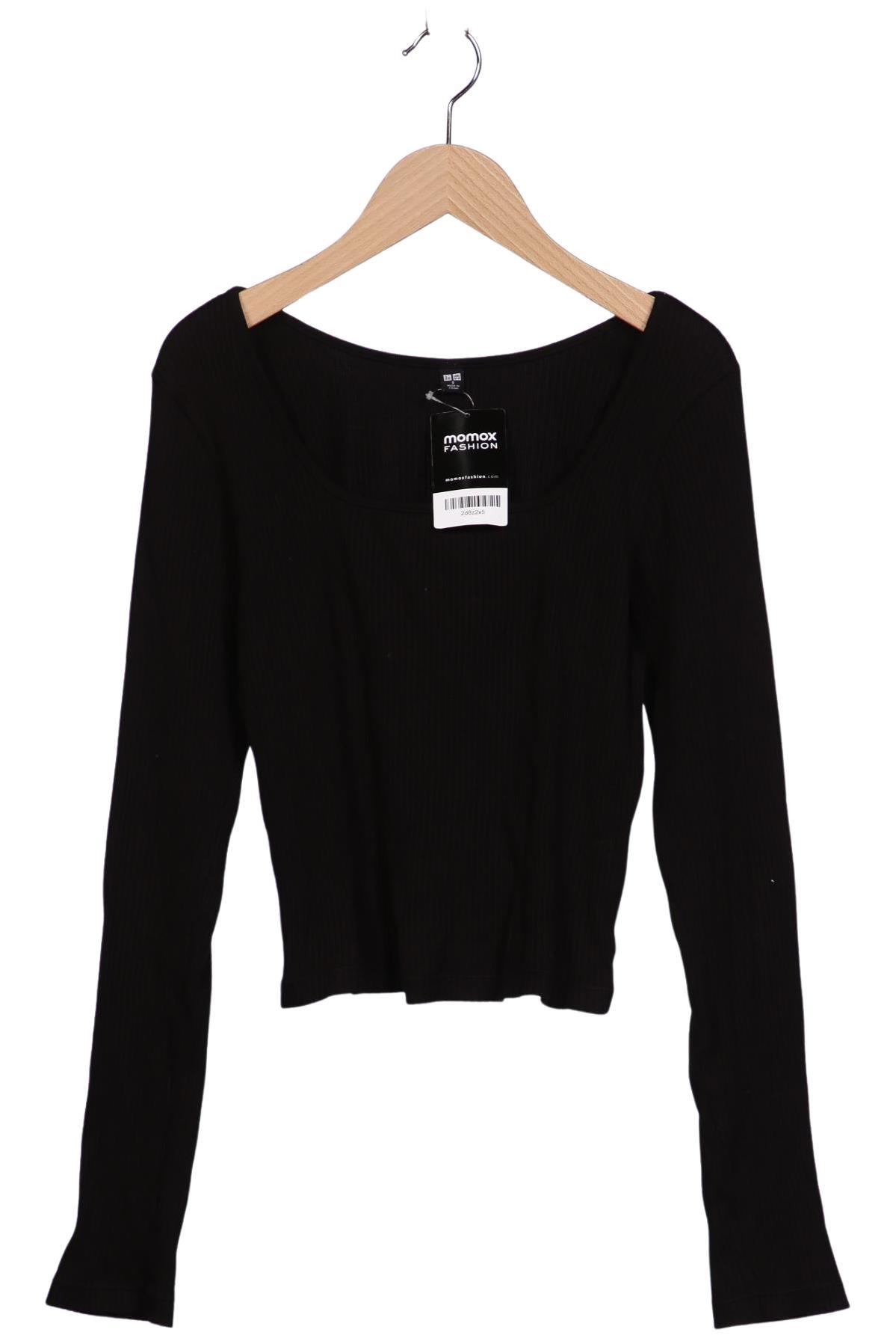 

uniqlo Damen Langarmshirt, schwarz, Gr. 36