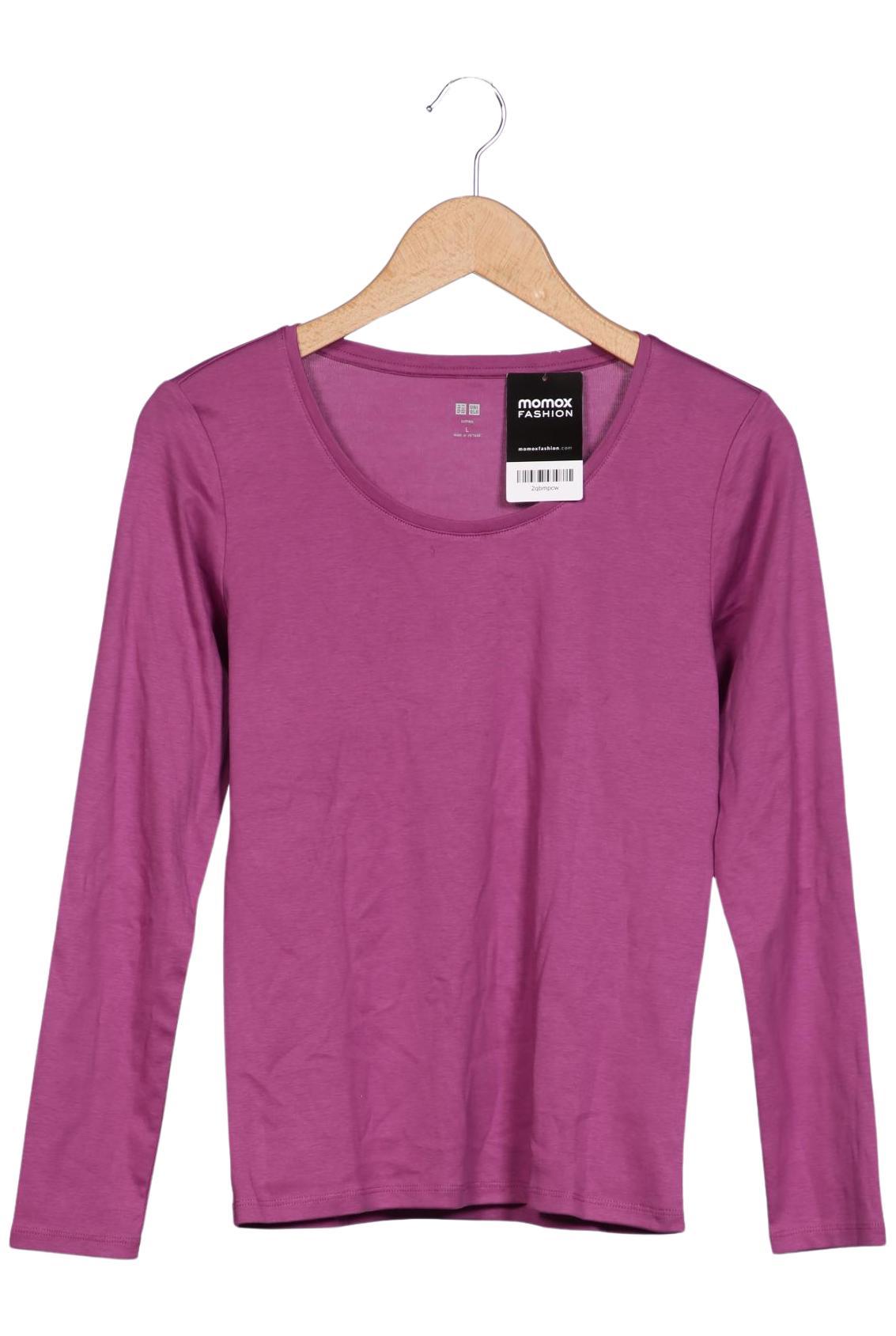 

uniqlo Damen Langarmshirt, flieder, Gr. 42