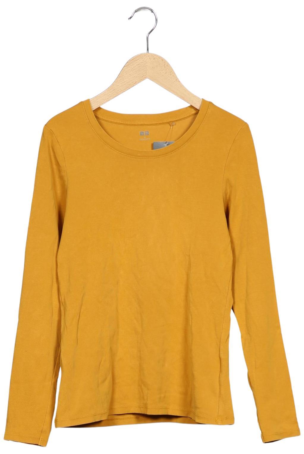 

uniqlo Damen Langarmshirt, gelb, Gr. 36