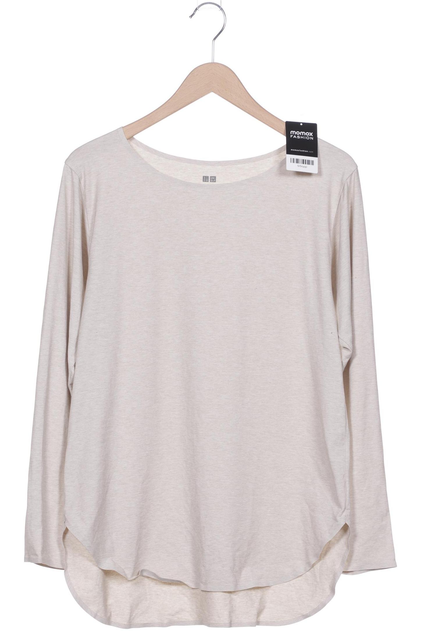

uniqlo Damen Langarmshirt, cremeweiß