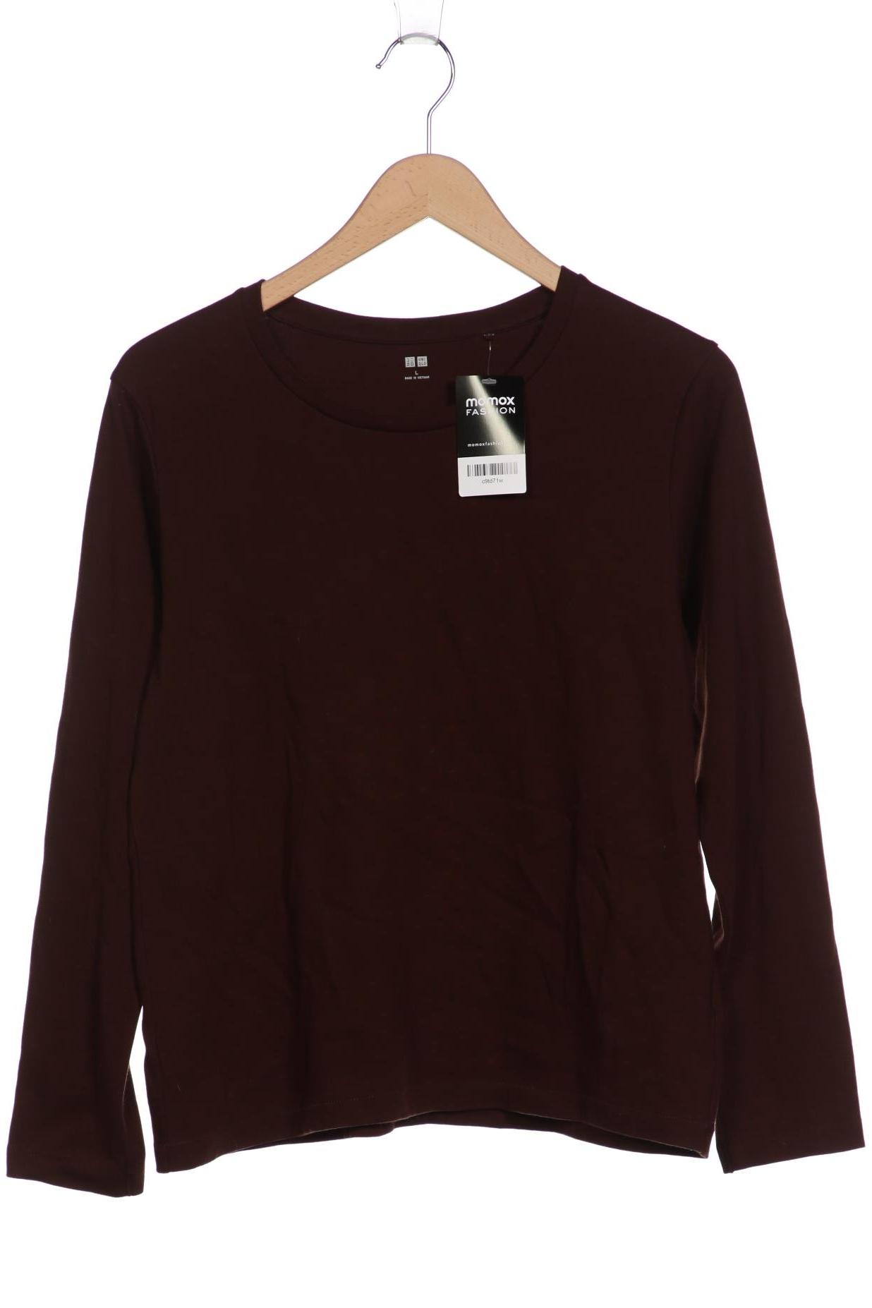 

uniqlo Damen Langarmshirt, braun, Gr. 42
