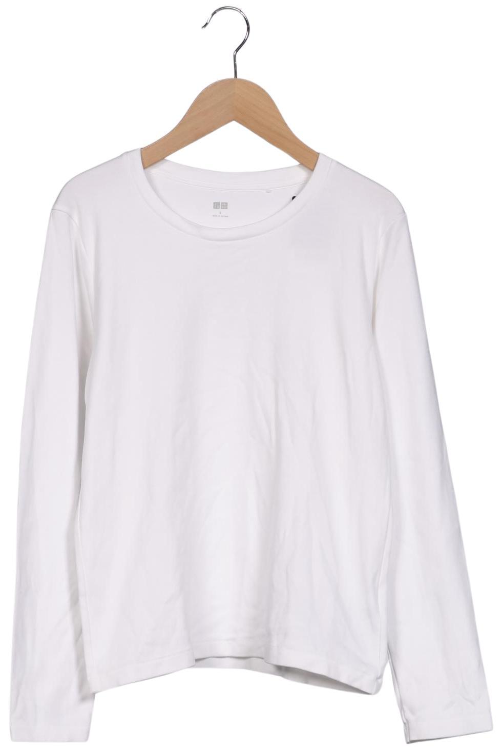 

uniqlo Damen Langarmshirt, weiß, Gr. 36