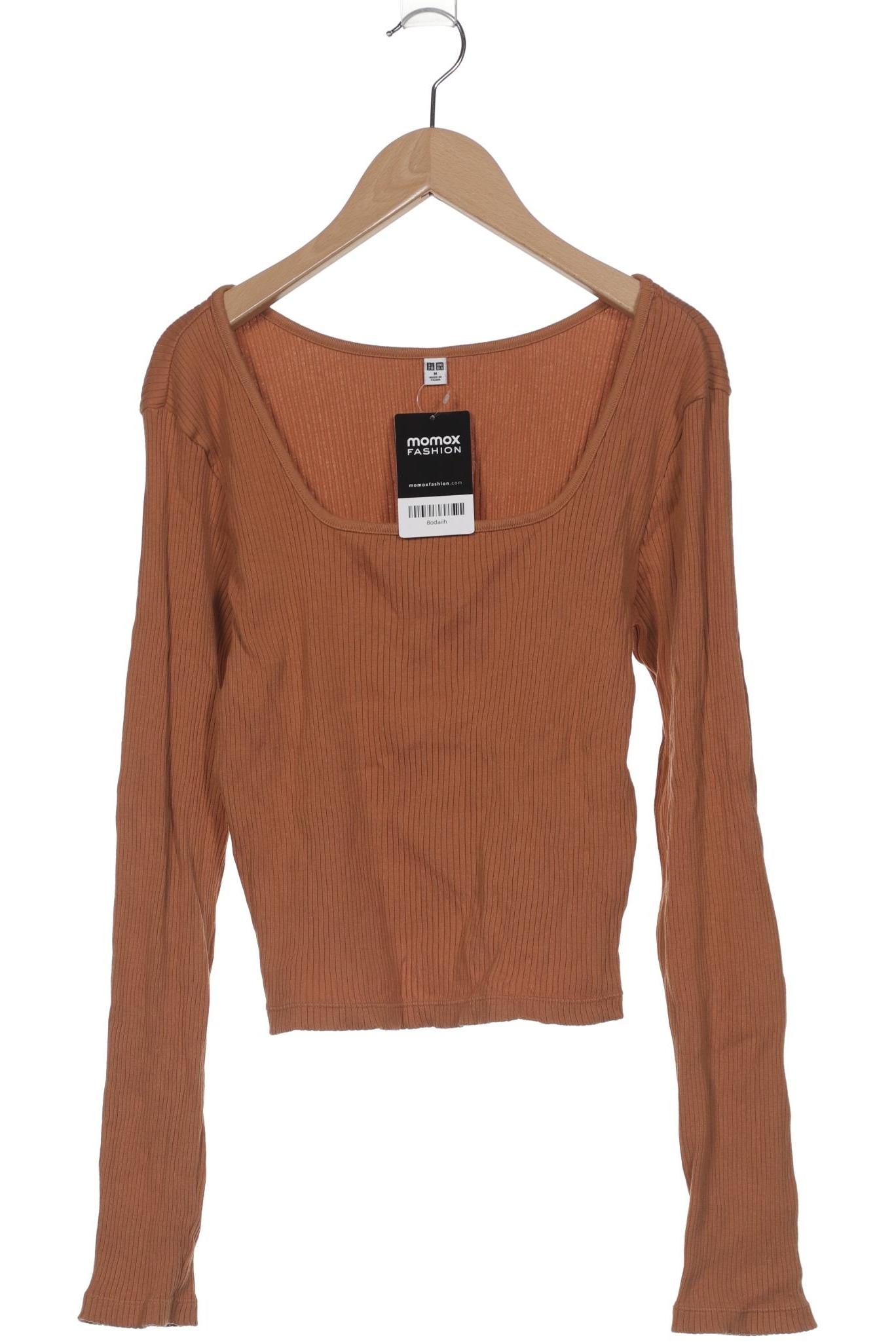 

uniqlo Damen Langarmshirt, orange, Gr. 38