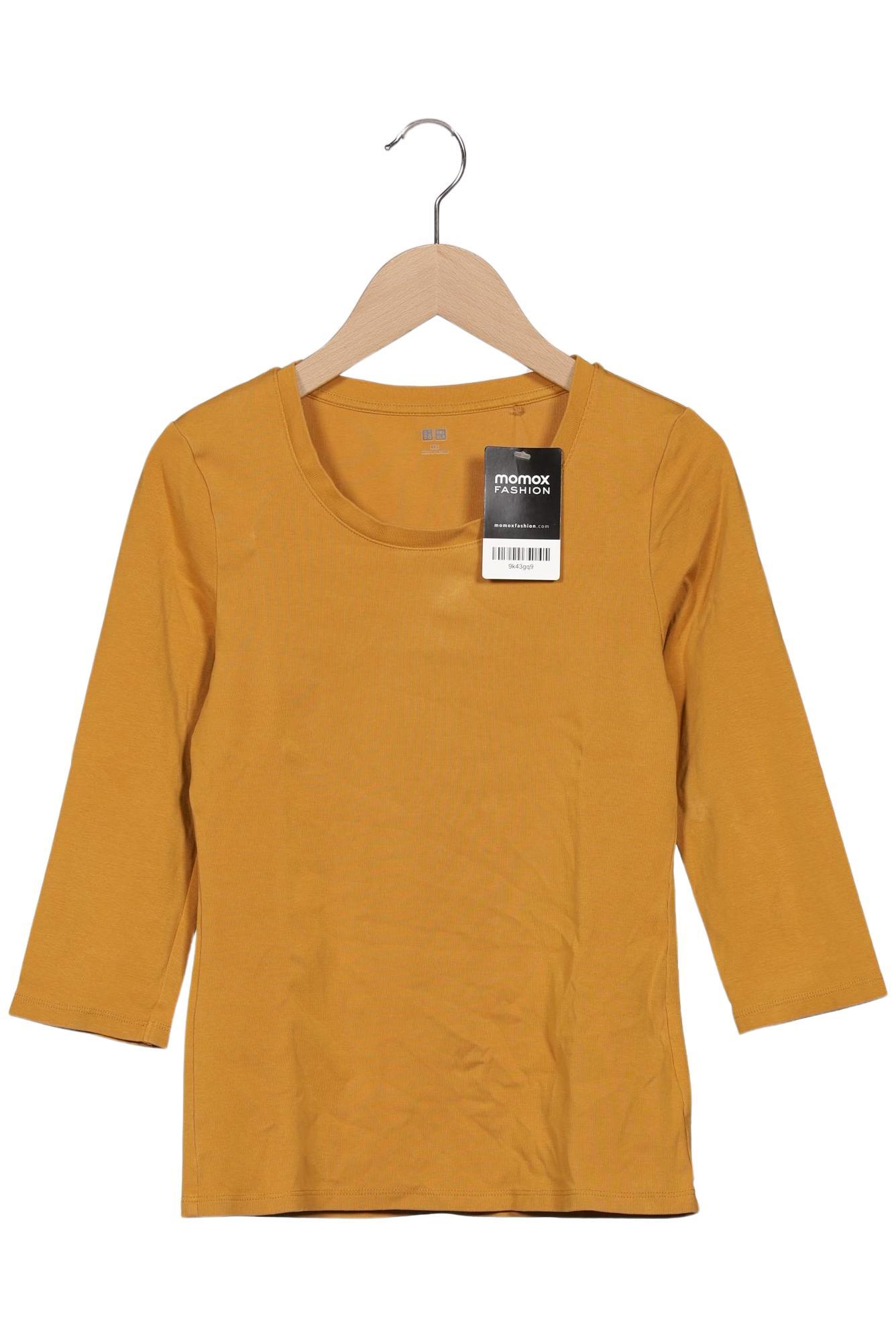 

uniqlo Damen Langarmshirt, gelb, Gr. 32