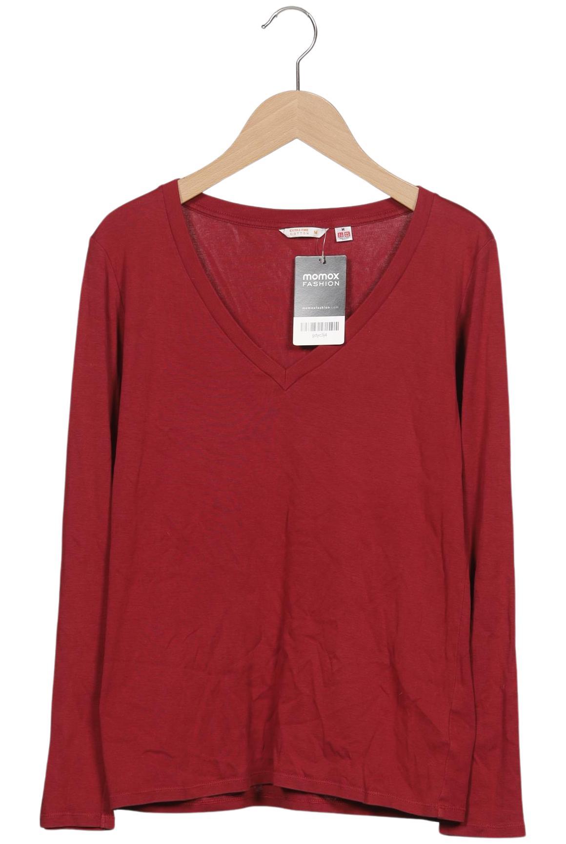 

uniqlo Damen Langarmshirt, rot, Gr. 38
