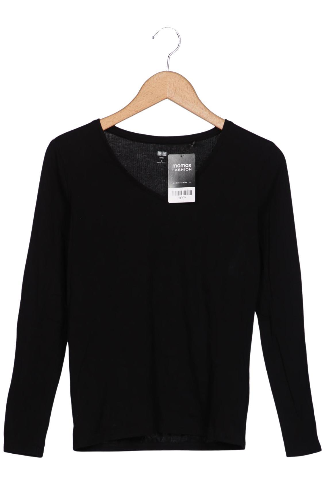 

uniqlo Damen Langarmshirt, schwarz, Gr. 42