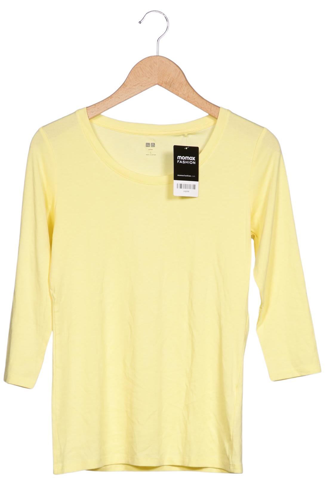 

uniqlo Damen Langarmshirt, gelb, Gr. 42