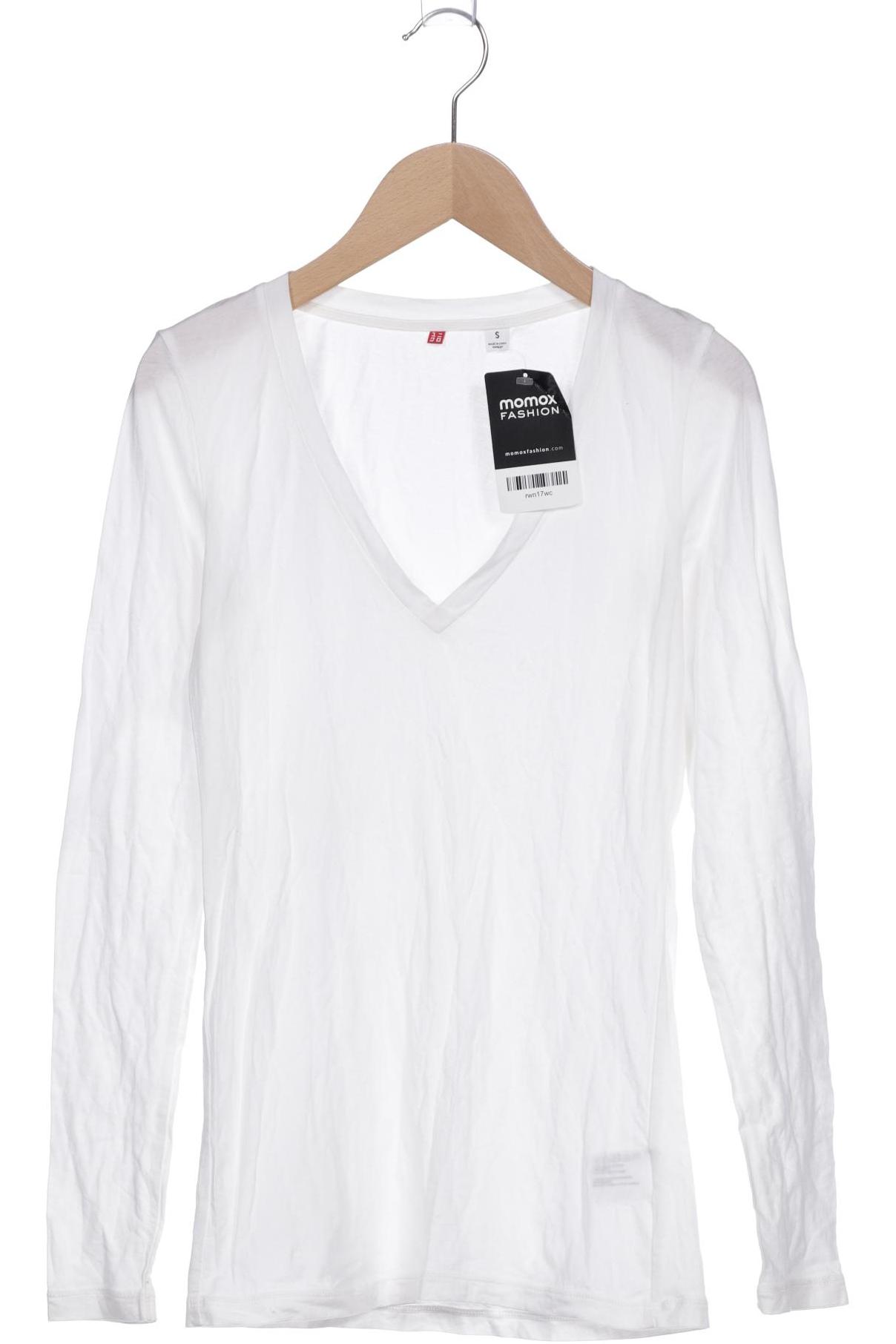 

uniqlo Damen Langarmshirt, weiß, Gr. 36