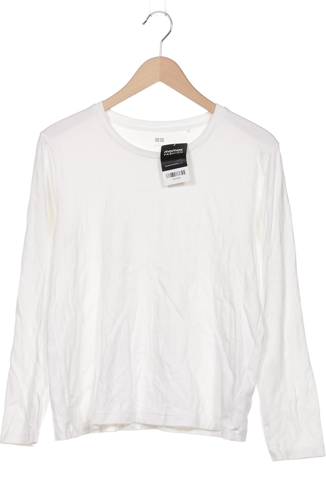 

uniqlo Damen Langarmshirt, weiß, Gr. 42