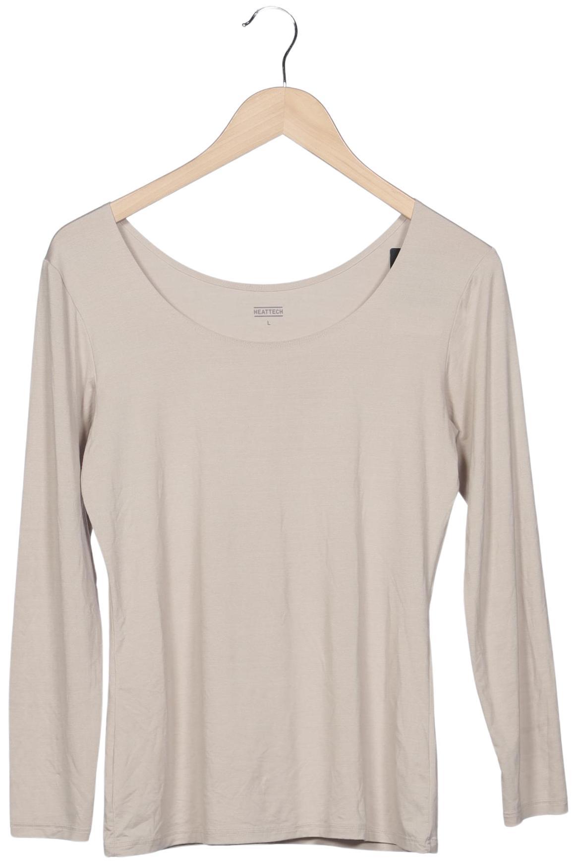 

uniqlo Damen Langarmshirt, beige, Gr. 42