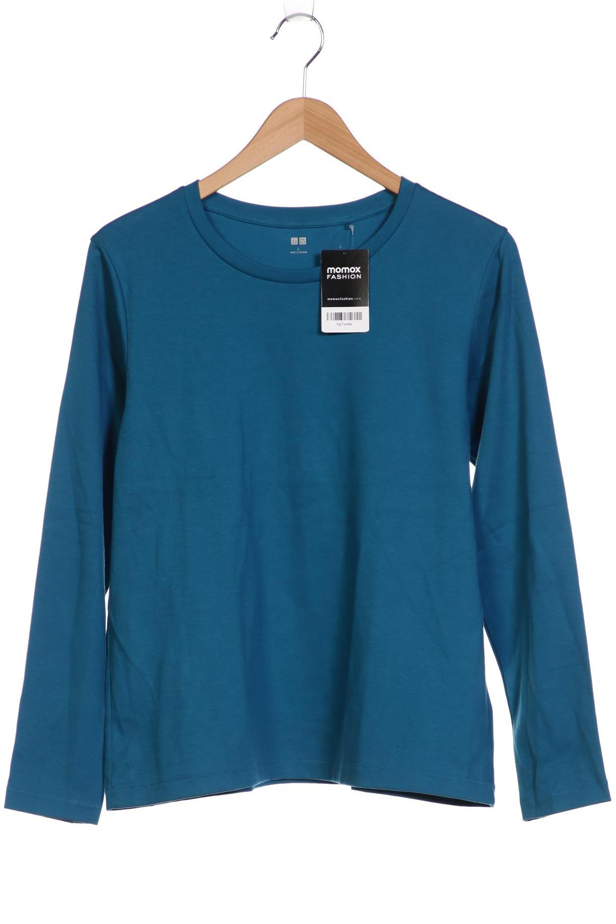 

uniqlo Damen Langarmshirt, blau, Gr. 42