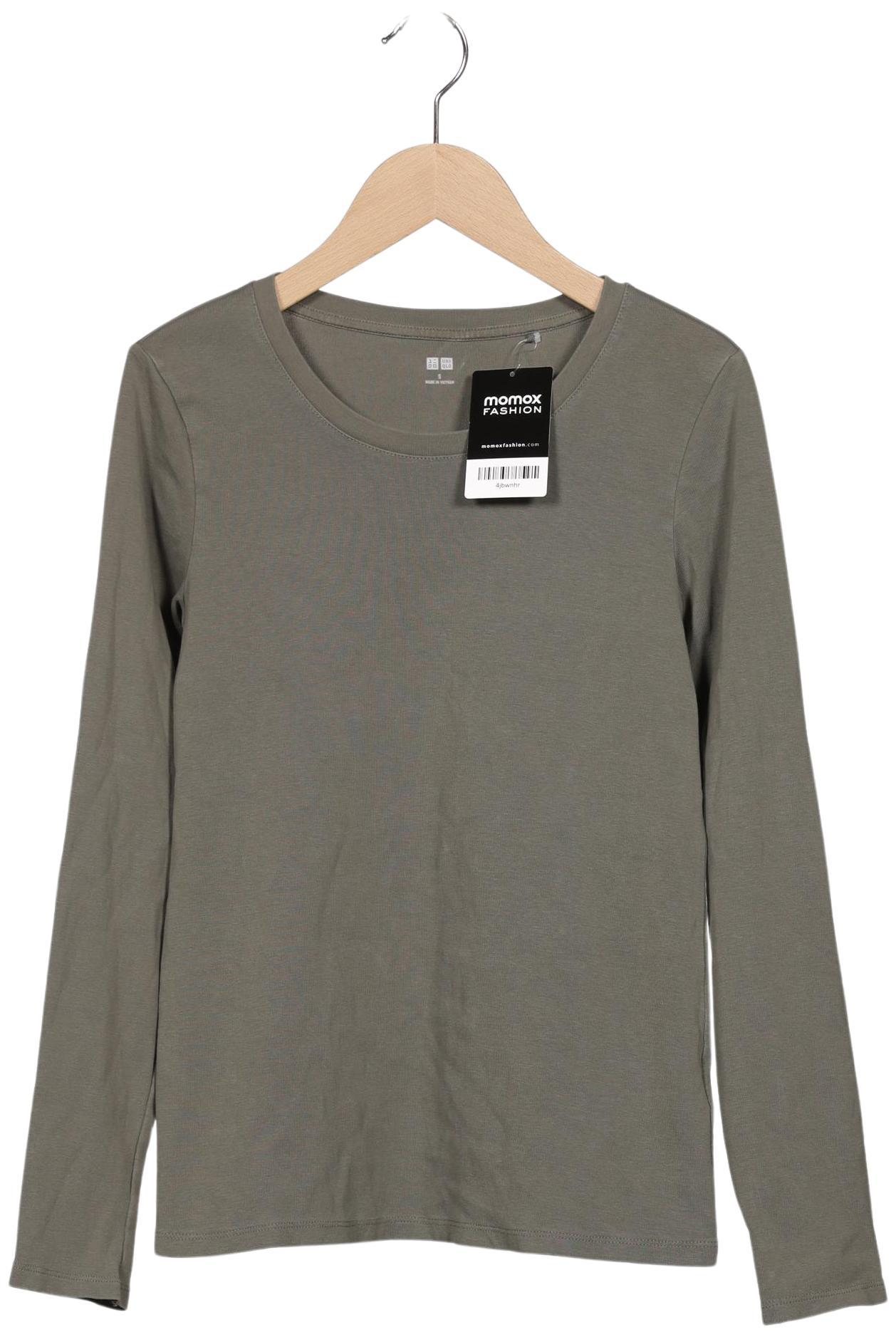 

uniqlo Damen Langarmshirt, grün, Gr. 36