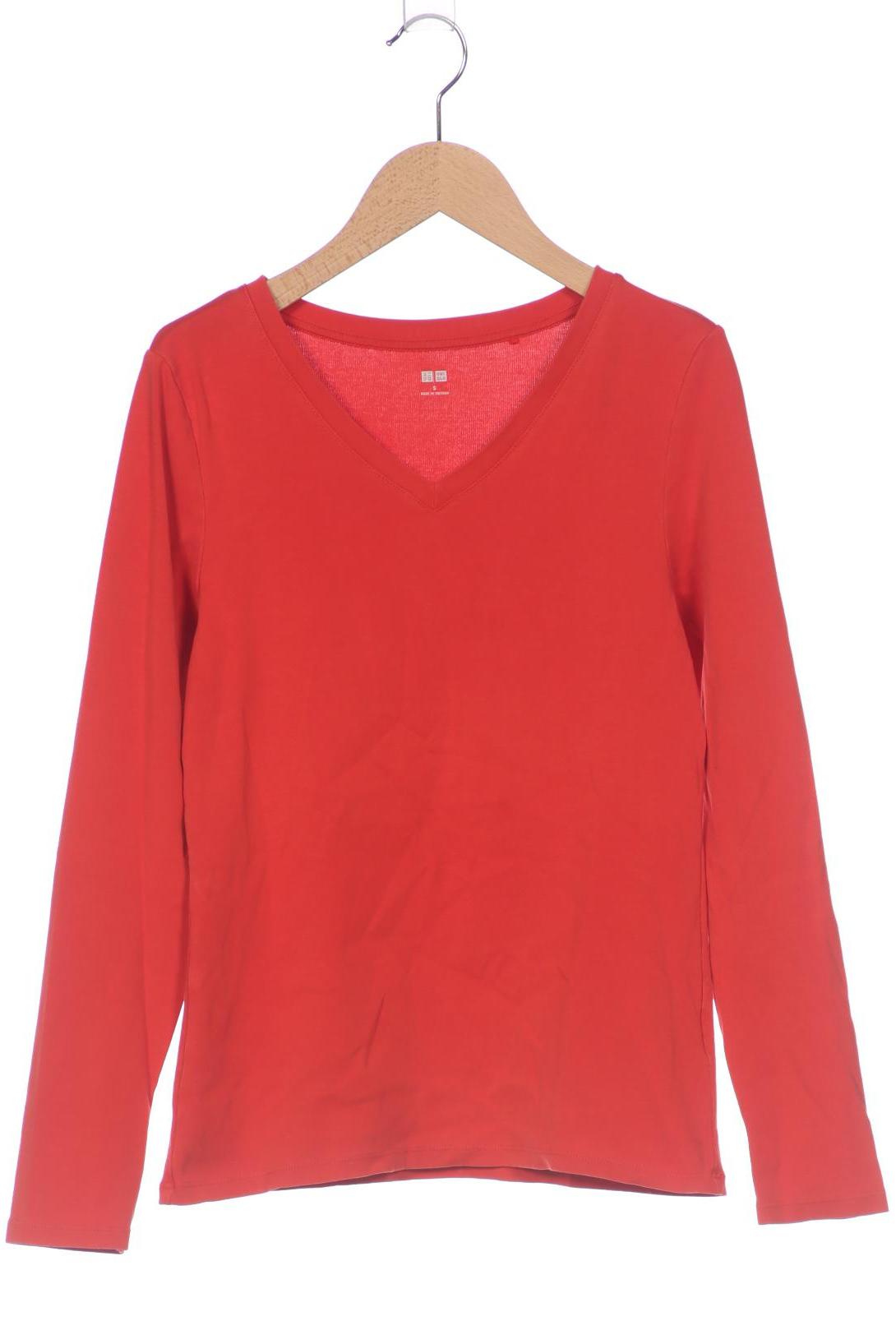 

uniqlo Damen Langarmshirt, rot, Gr. 36