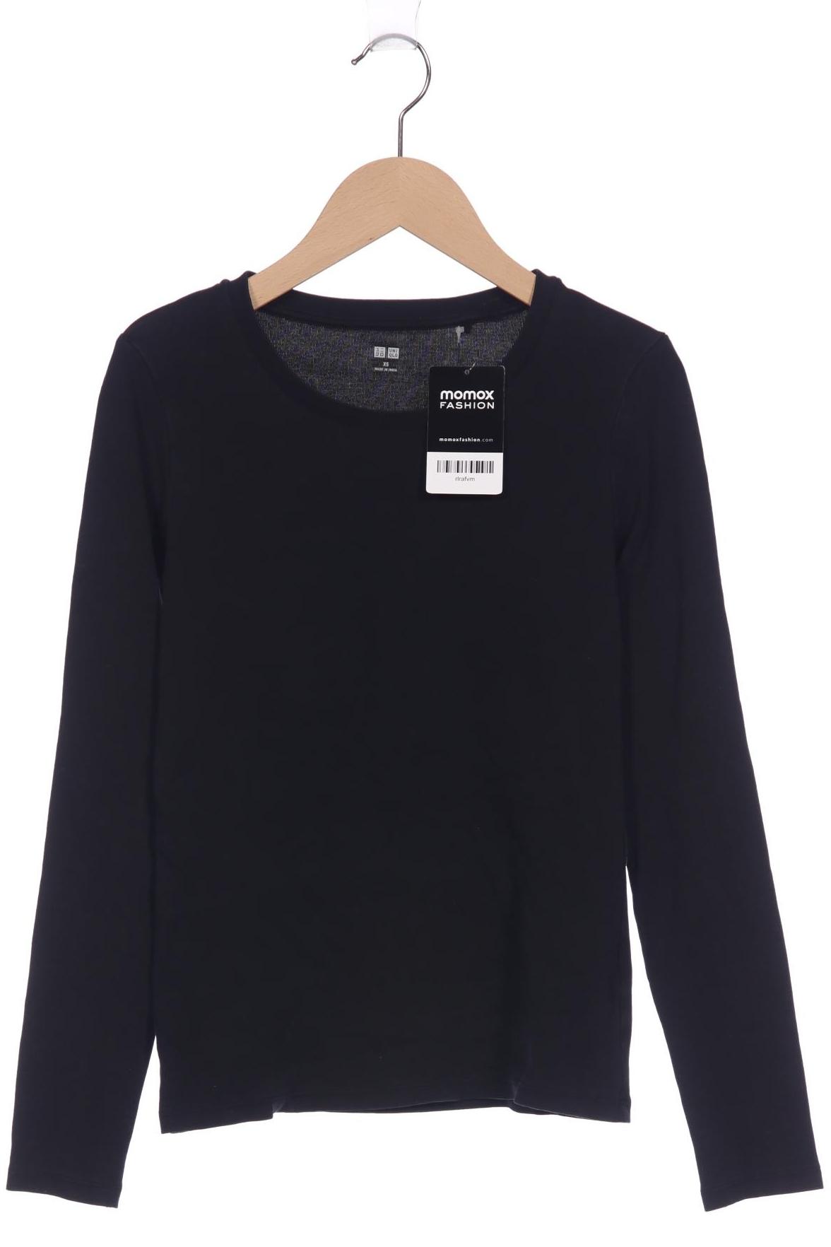 

uniqlo Damen Langarmshirt, schwarz, Gr. 34