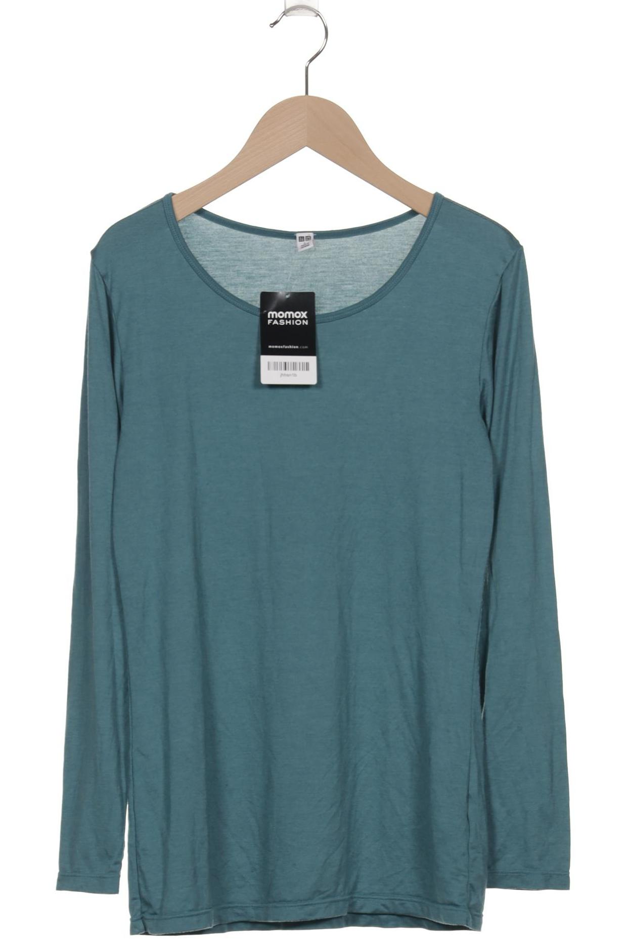 

uniqlo Damen Langarmshirt, türkis, Gr. 42
