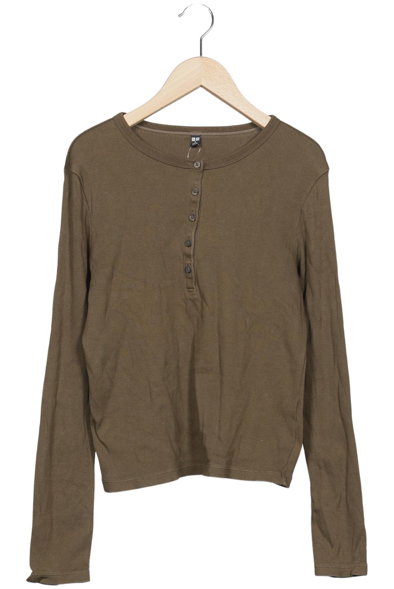 

uniqlo Damen Langarmshirt, grün, Gr. 38