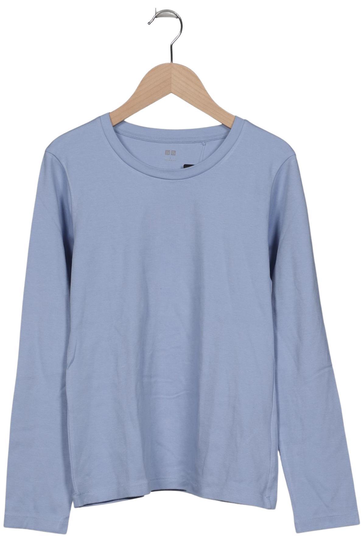 

uniqlo Damen Langarmshirt, hellblau, Gr. 36