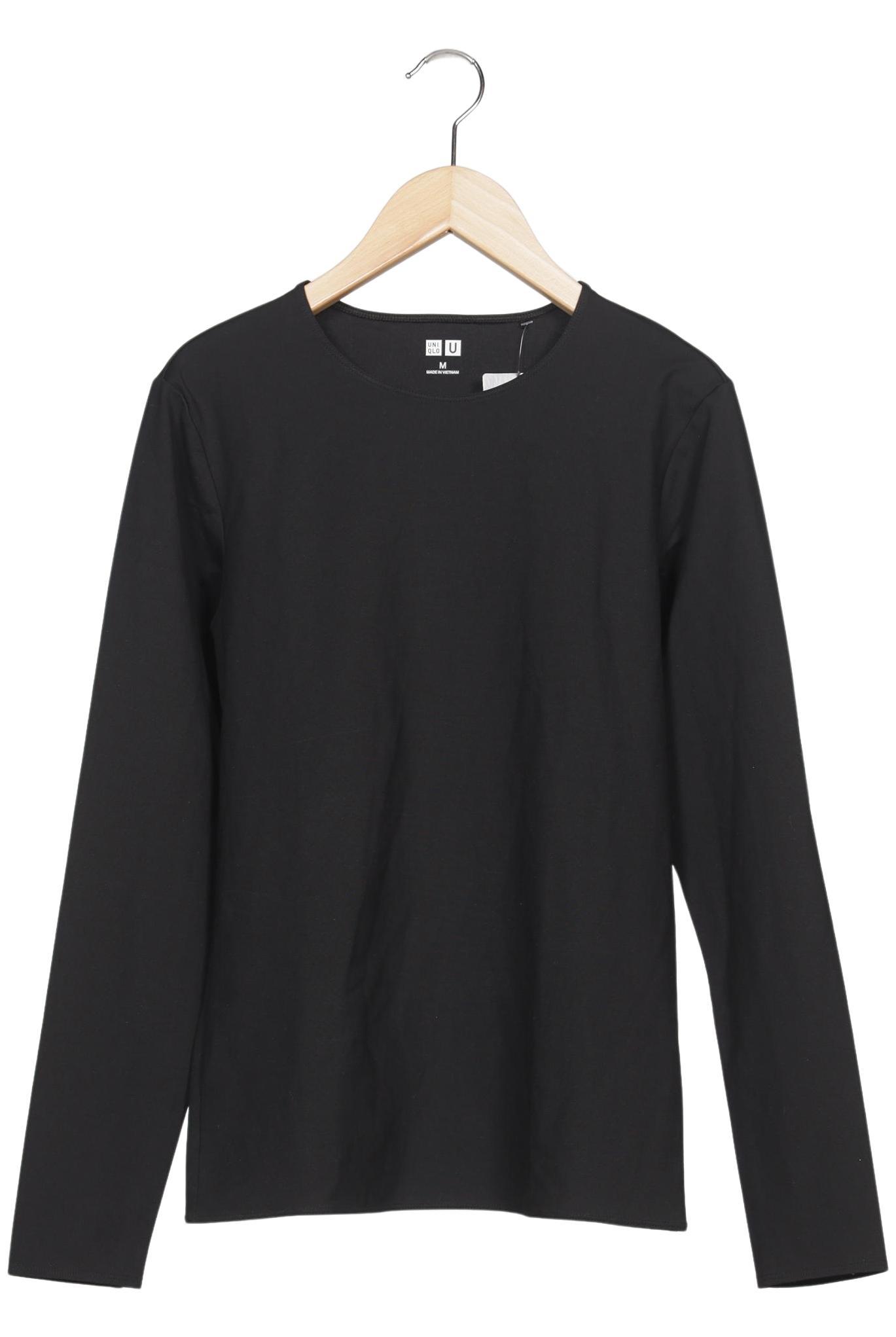 

uniqlo Damen Langarmshirt, schwarz, Gr. 38