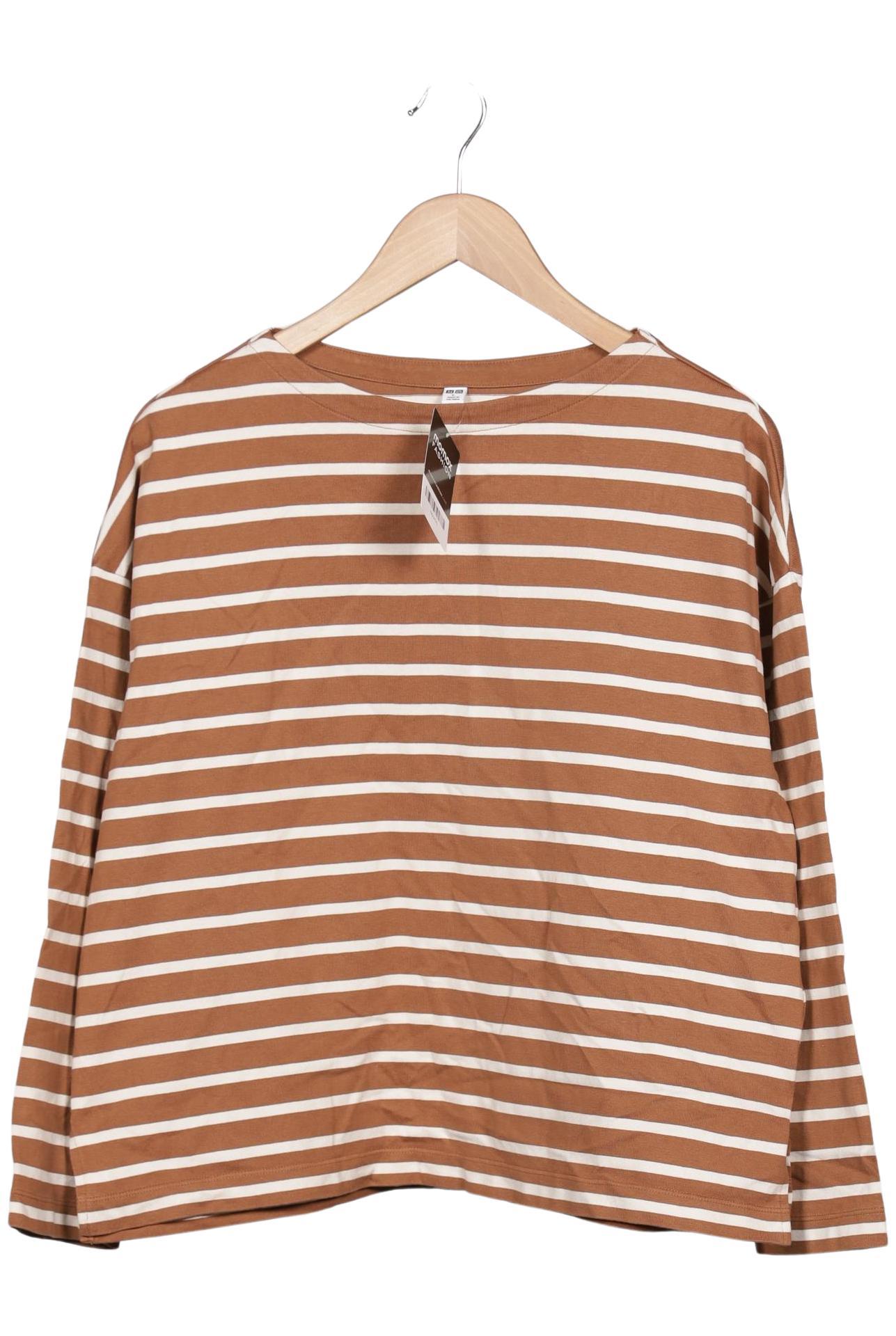 

uniqlo Damen Langarmshirt, beige, Gr. 42