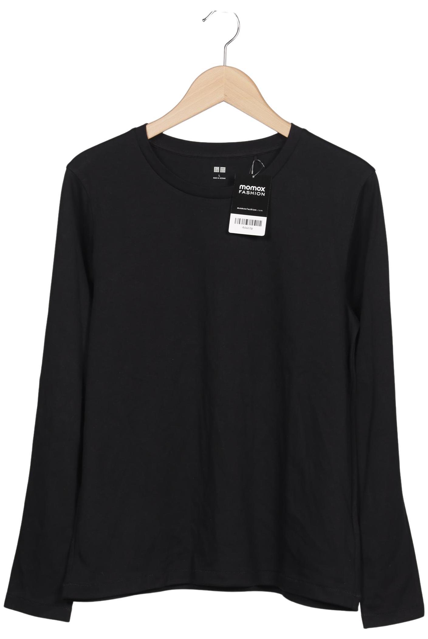 

uniqlo Damen Langarmshirt, schwarz, Gr. 42