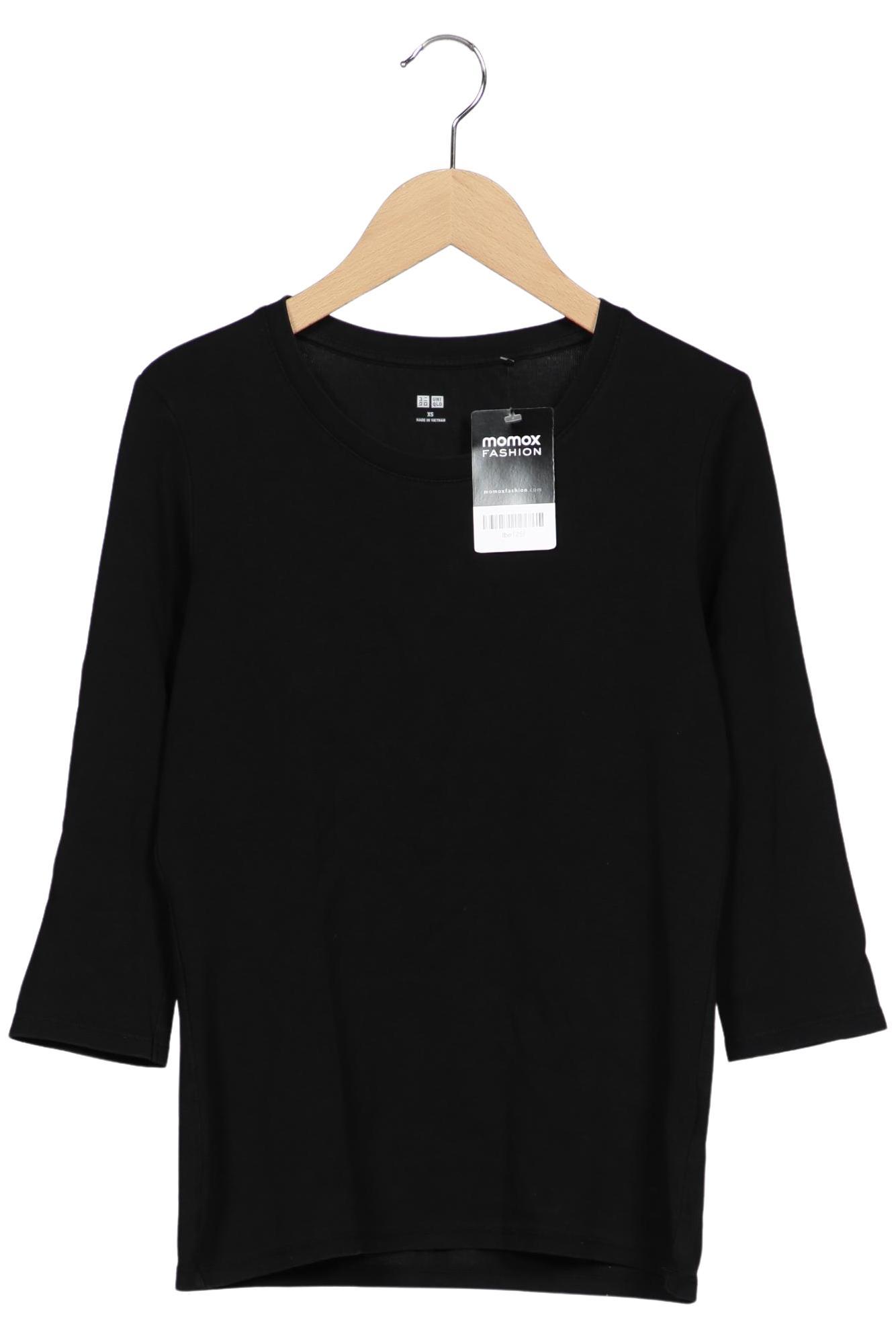 

uniqlo Damen Langarmshirt, schwarz, Gr. 34