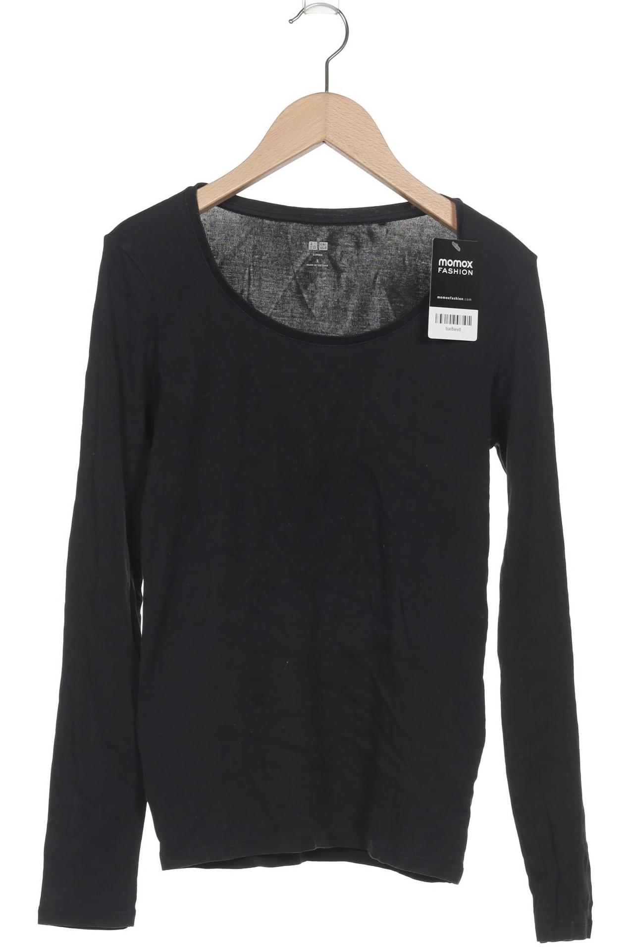 

uniqlo Damen Langarmshirt, schwarz, Gr. 36