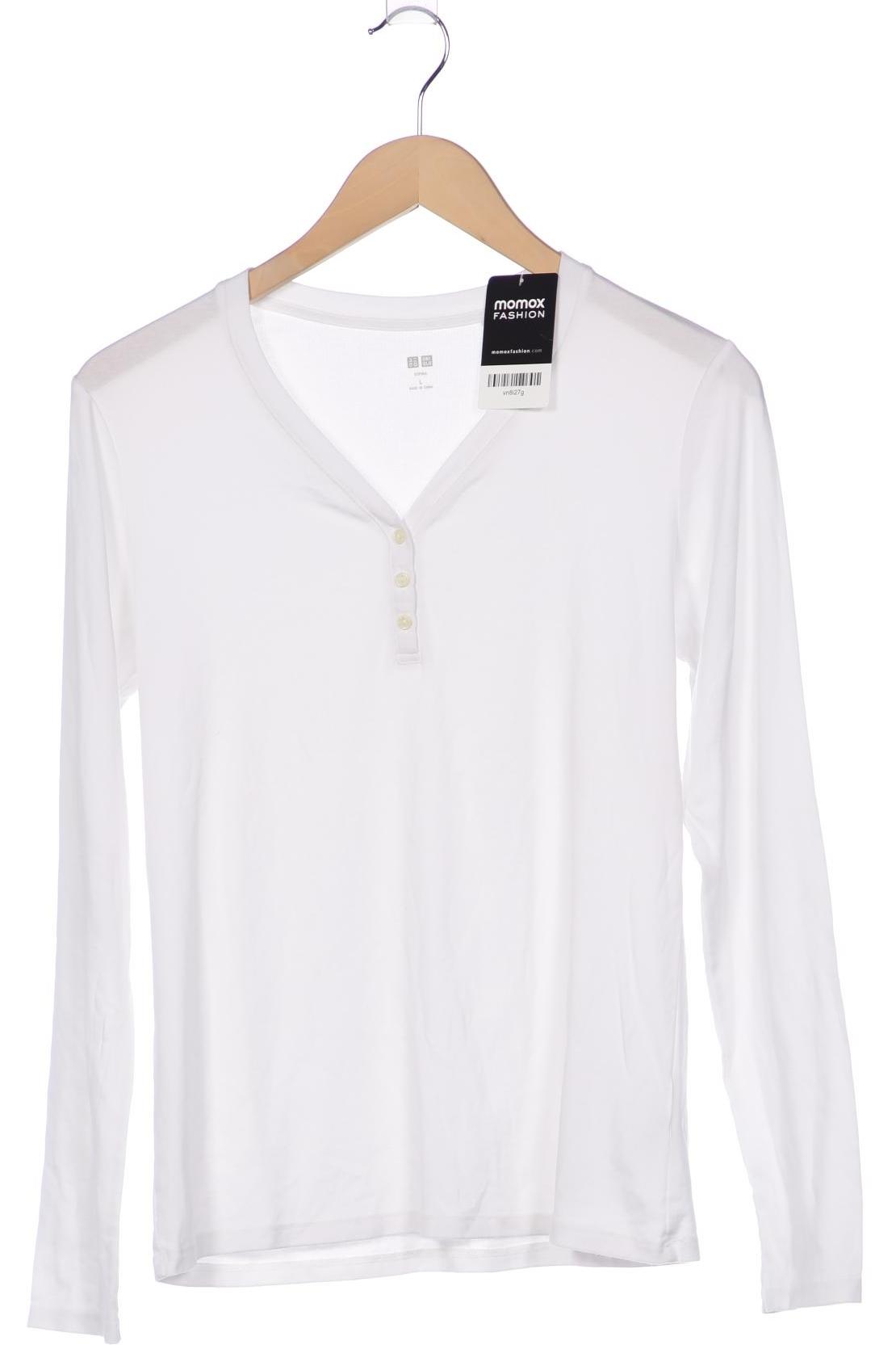 

uniqlo Damen Langarmshirt, weiß, Gr. 42