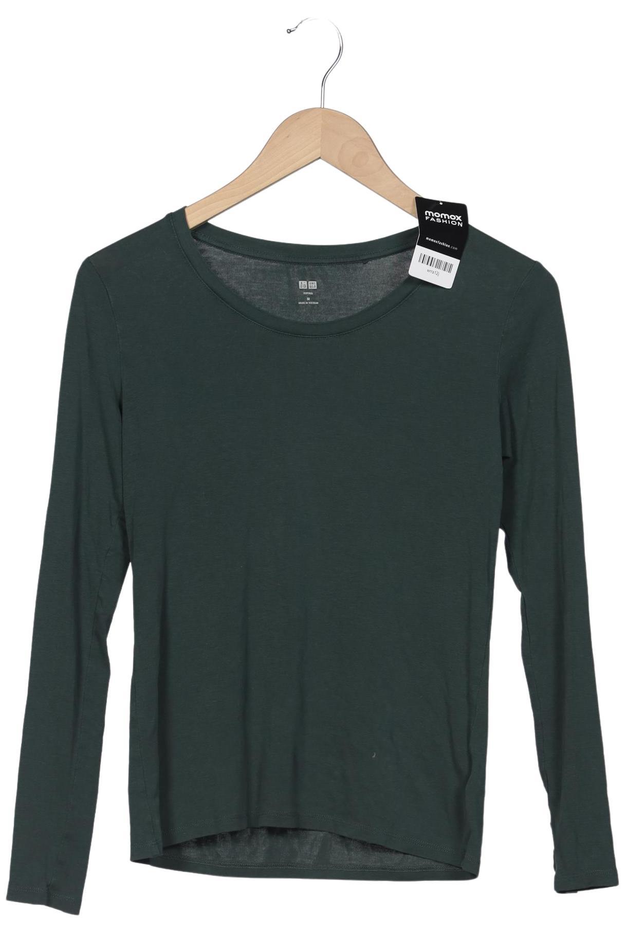 

uniqlo Damen Langarmshirt, grün, Gr. 38