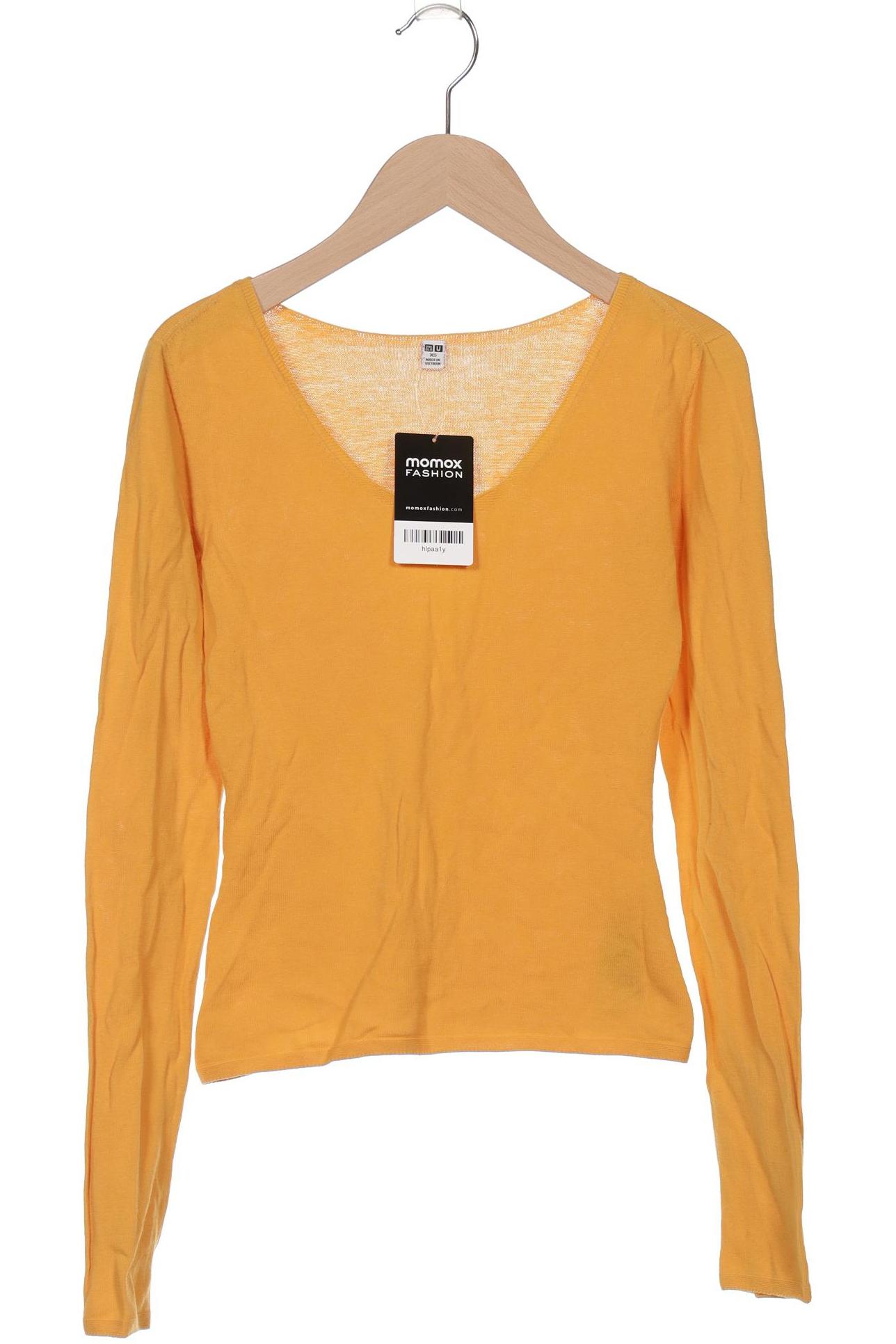 

uniqlo Damen Langarmshirt, orange, Gr. 34