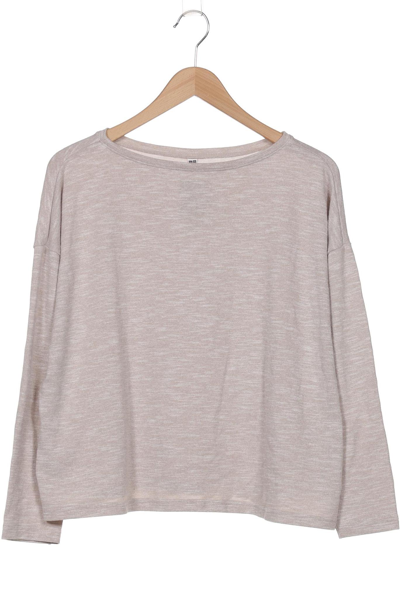 

uniqlo Damen Langarmshirt, beige, Gr. 42