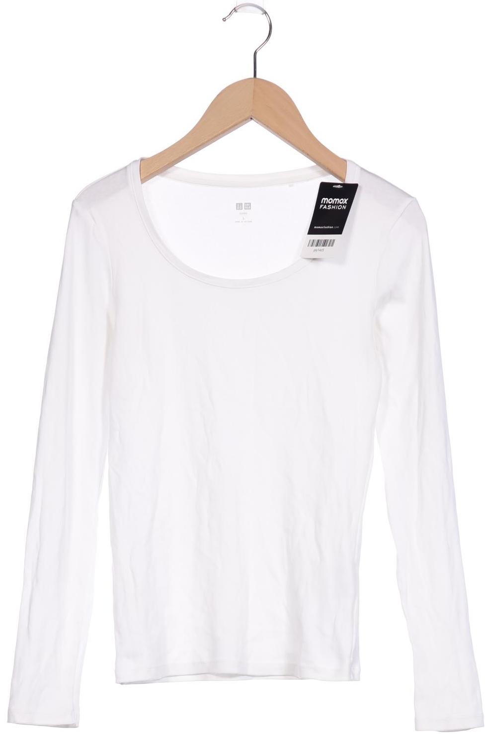 

uniqlo Damen Langarmshirt, weiß